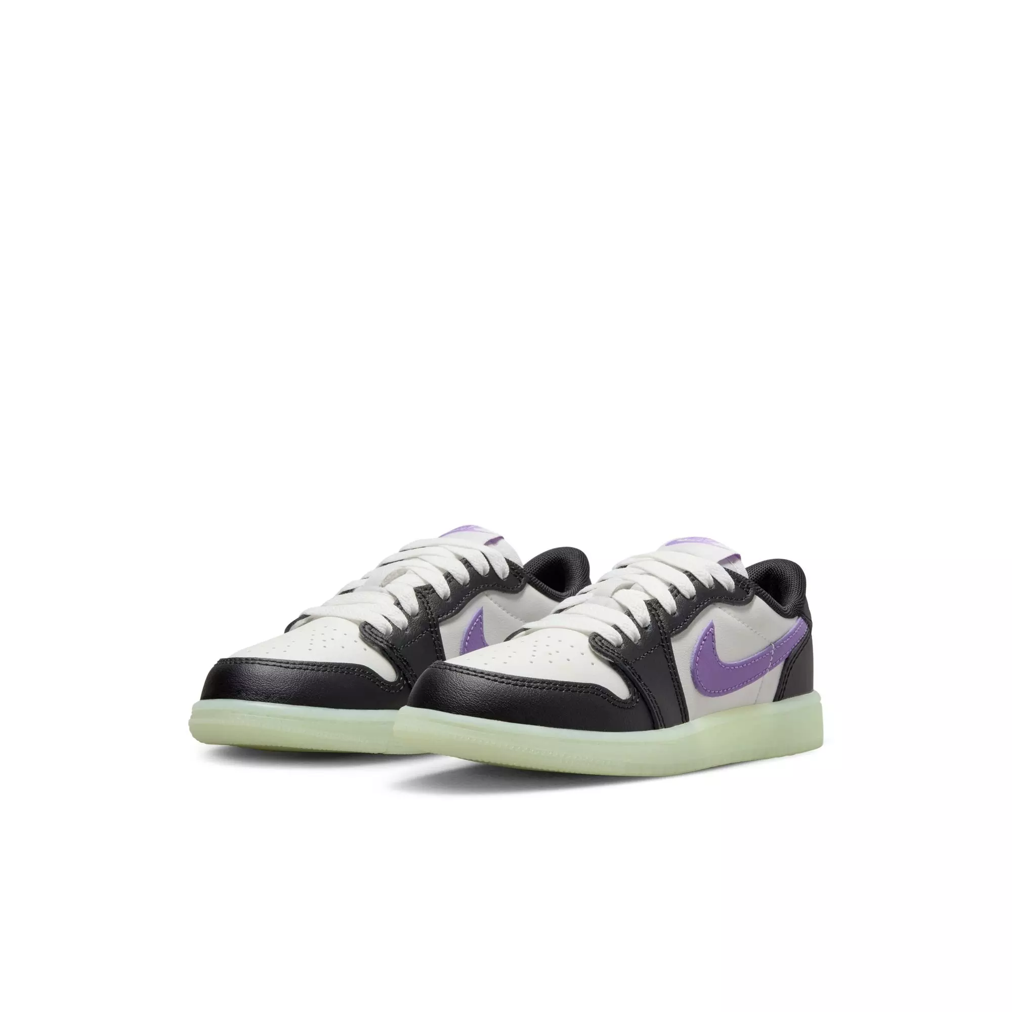 Jordan 1 Retro Low OG "Black Raspberry" Preschool Kids' Shoe - BLACK/BLACK RASPBERRY/VOLT TINT