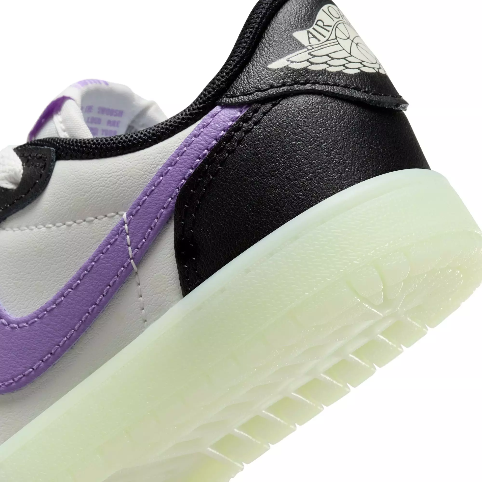 Jordan 1 Retro Low OG "Black Raspberry" Preschool Kids' Shoe - BLACK/BLACK RASPBERRY/VOLT TINT