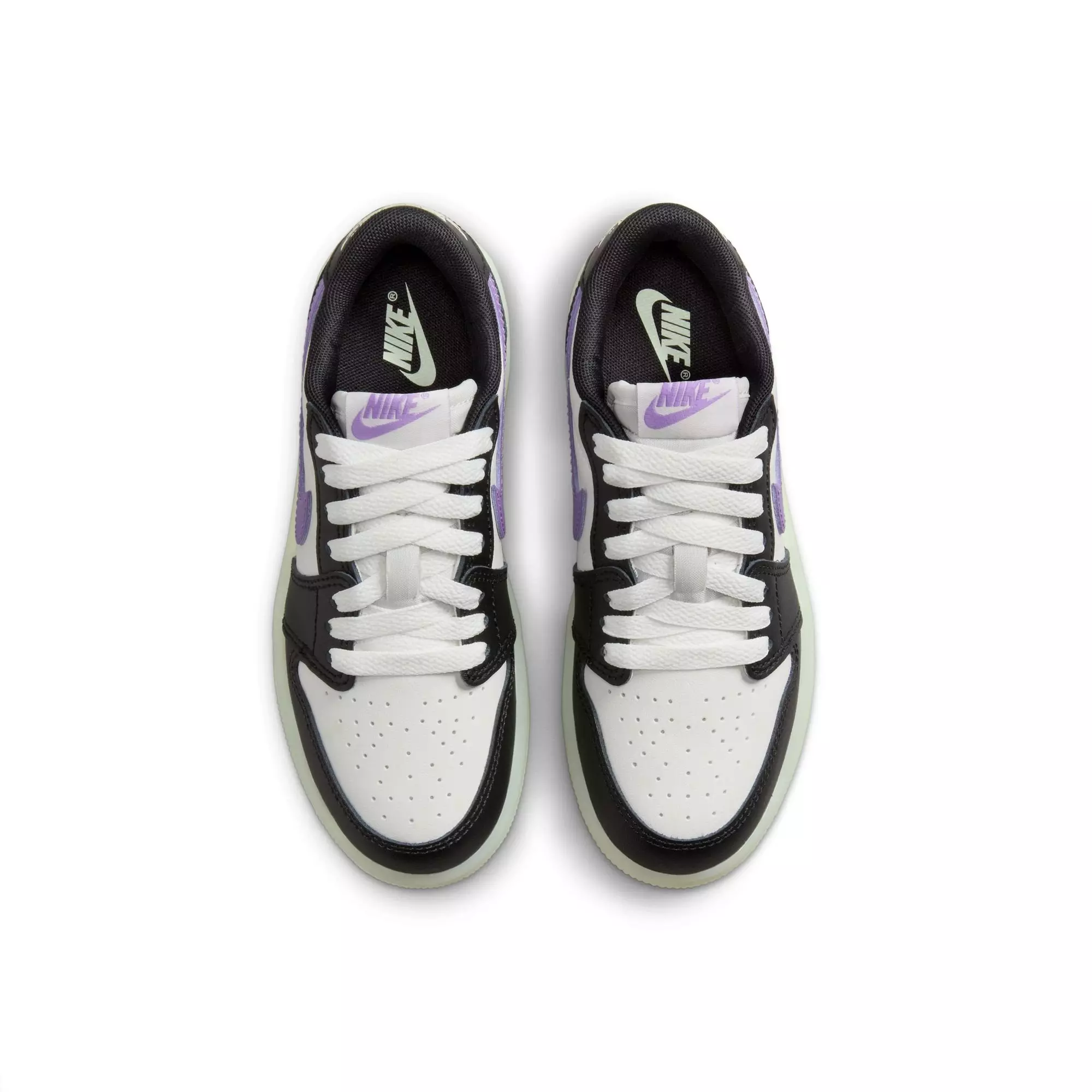 Jordan 1 Retro Low OG "Black Raspberry" Preschool Kids' Shoe - BLACK/BLACK RASPBERRY/VOLT TINT