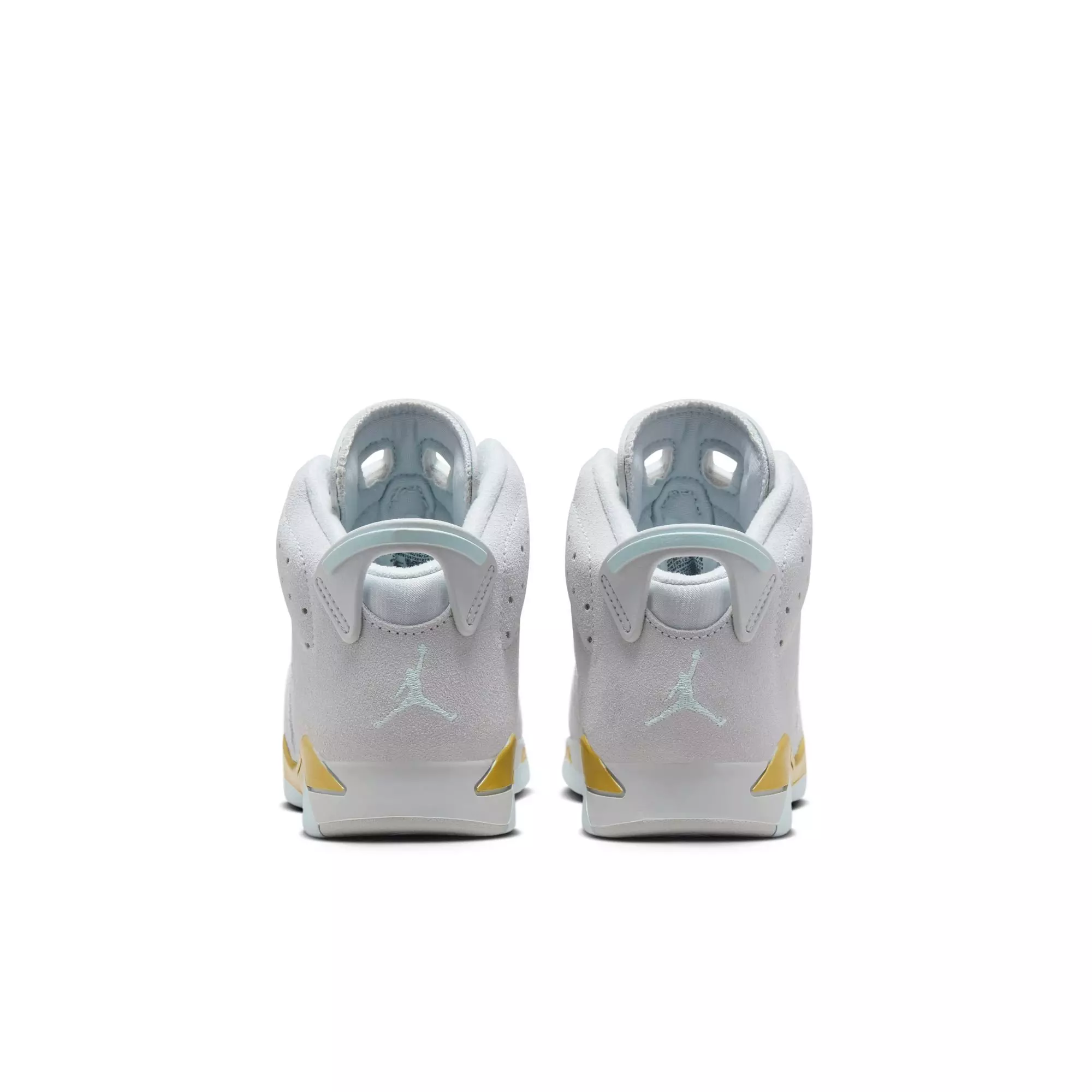 Jordan 6 Retro "Pearl" Preschool Girls' Shoe - PURE PLATINUM/GLACIER BLUE/METALLIC GOLD