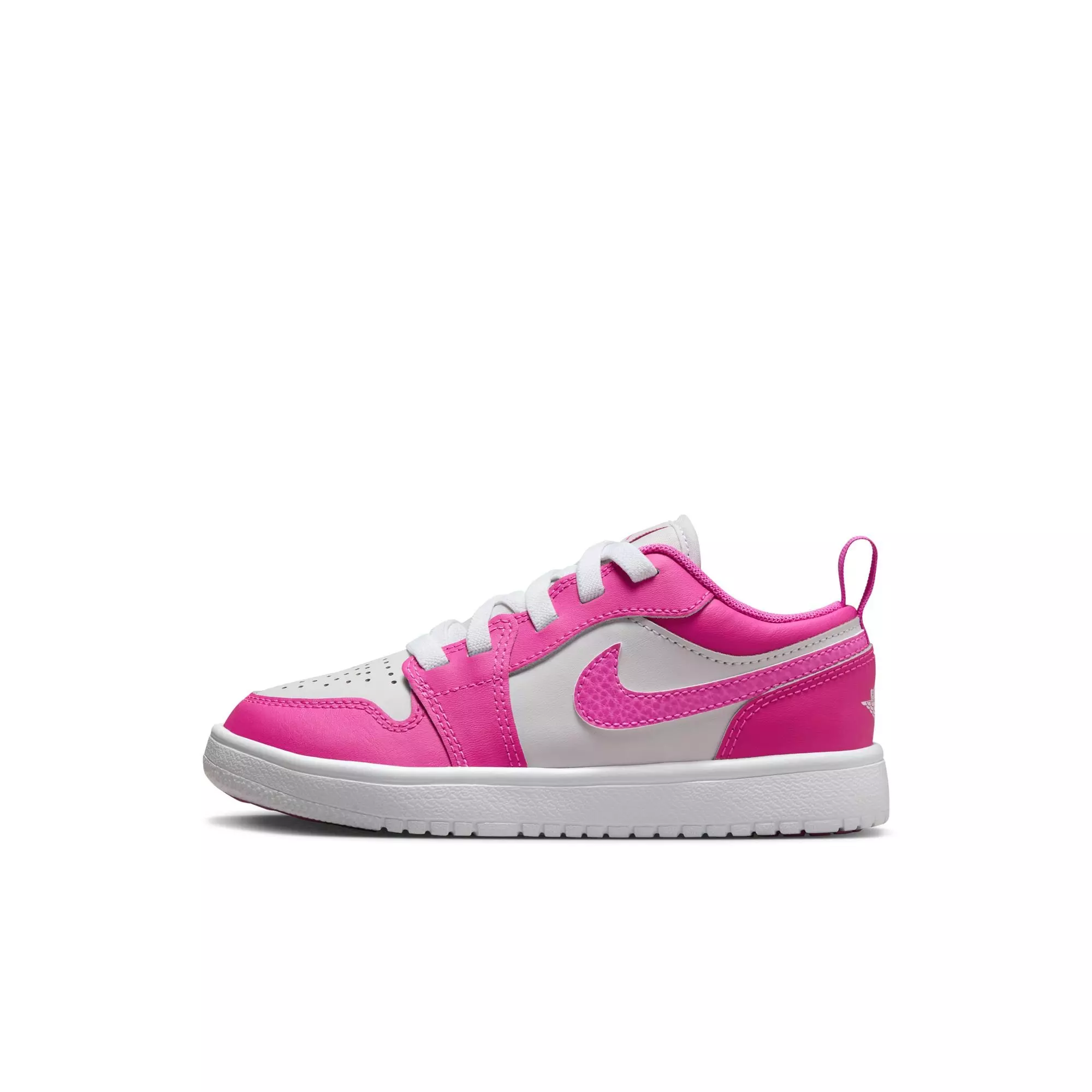 Jordan 1 Low Alt "Fire Pink/Iris Whisper/White" Preschool Girls' Shoe - PINK/WHITE