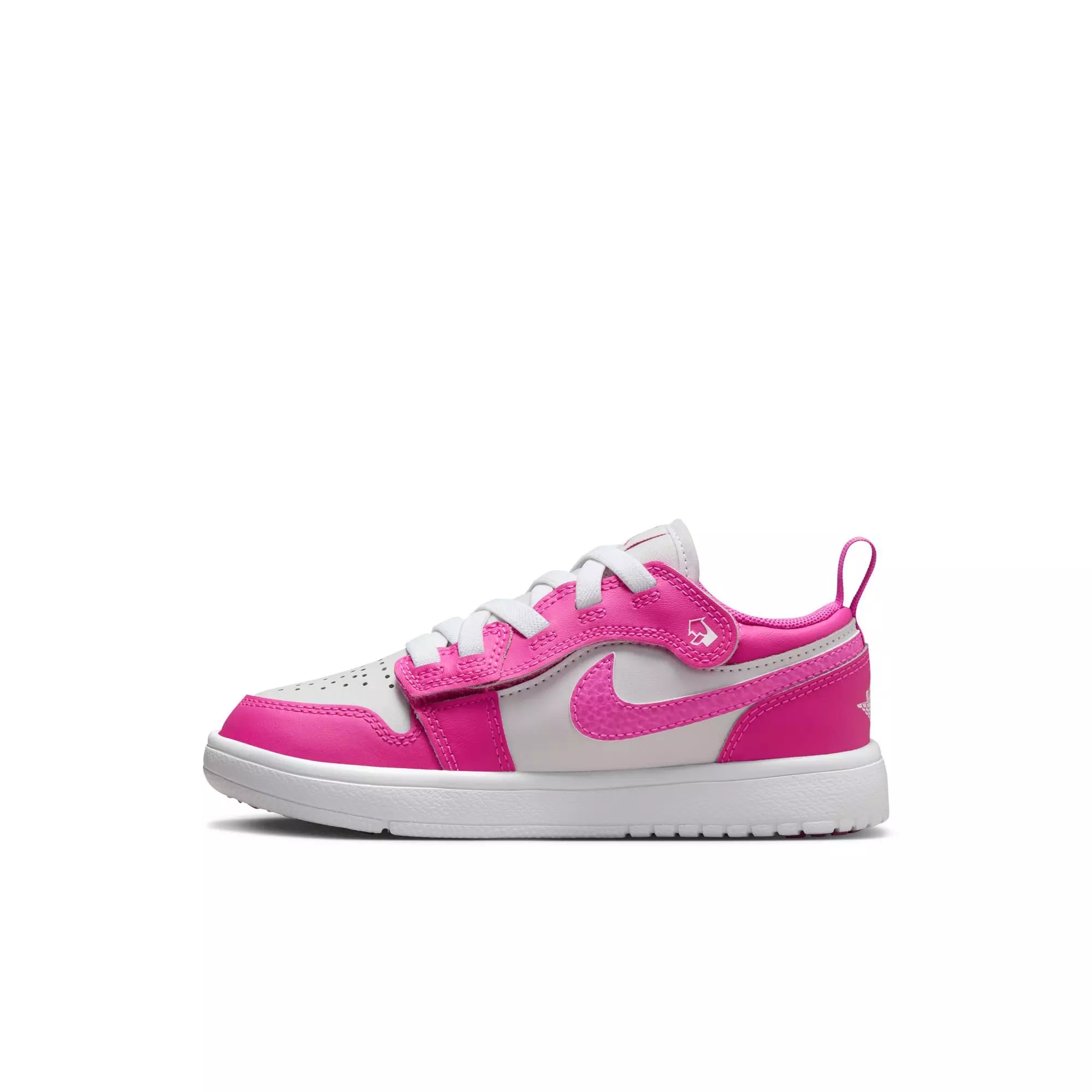 Jordan 1 Low Alt "Fire Pink/Iris Whisper/White" Preschool Girls' Shoe - PINK/WHITE