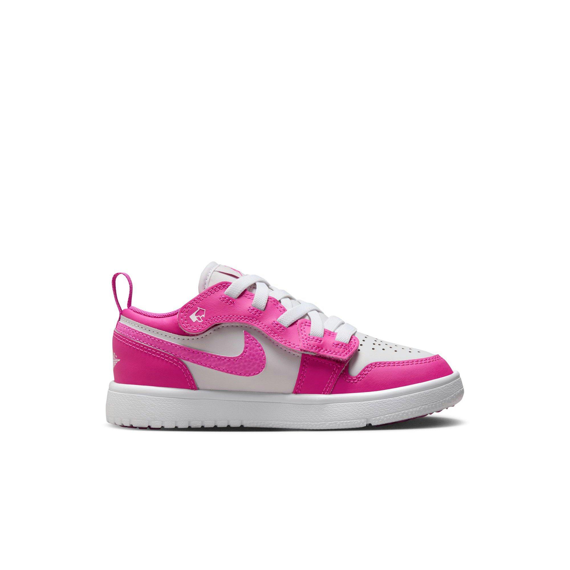 Jordan 1 Low Alt Fire Pink Iris Whisper White Preschool Girls Shoe Hibbett