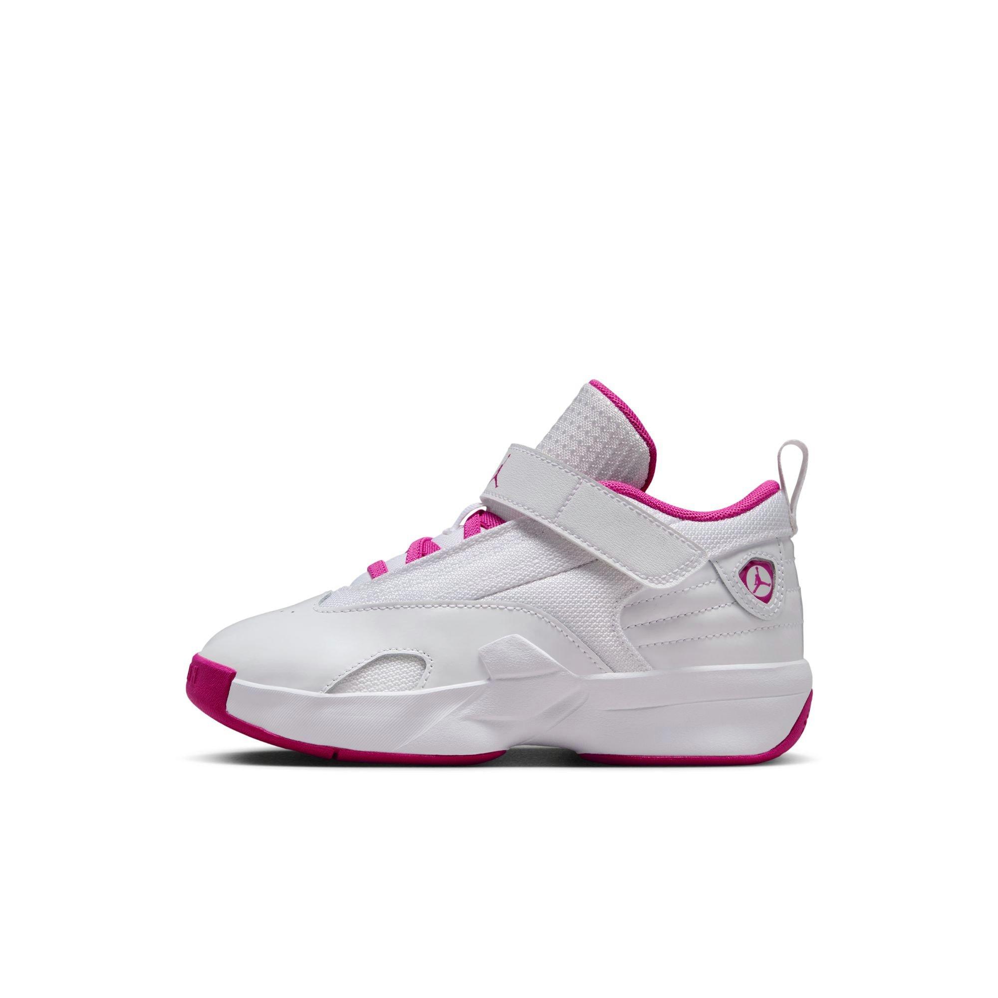 Jordan Max Aura 6 Preschool Girls' "White/Fire Pink" Shoe