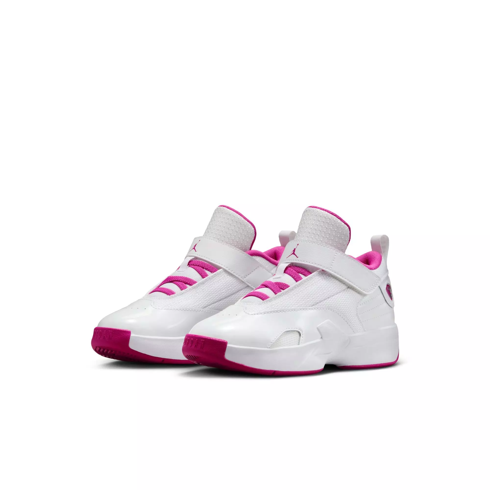 Jordan Max Aura 6 "White/Fire Pink" Preschool Girls' Shoe - WHITE/PINK
