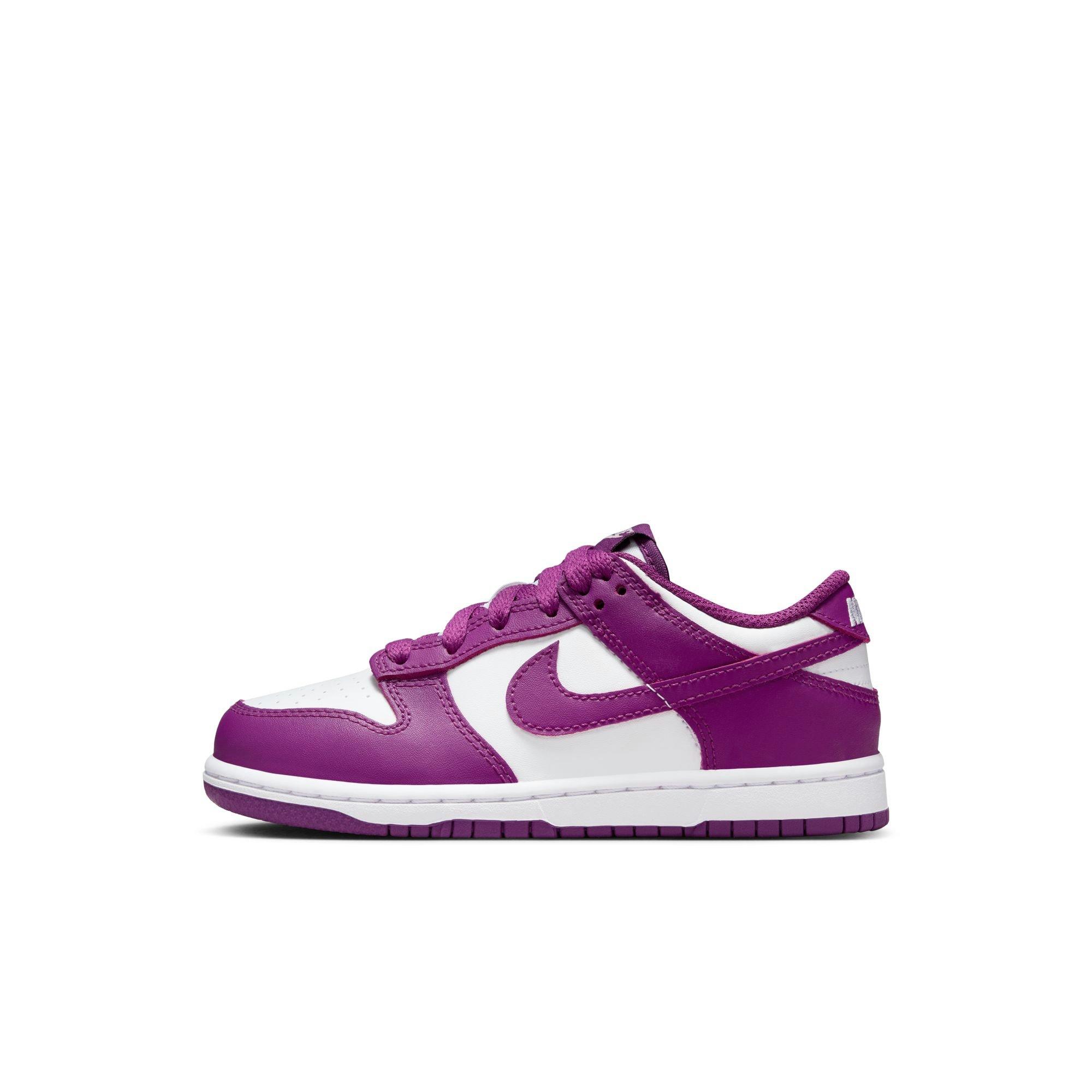 Nike Dunk Low Preschool Girls' "White/Viotech" Shoe