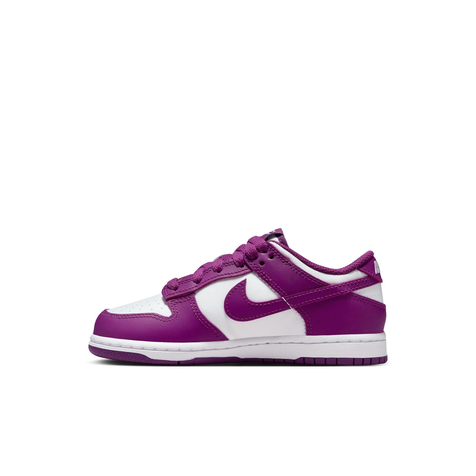 Nike Dunk Low Preschool Girls' "White/Viotech" Shoe