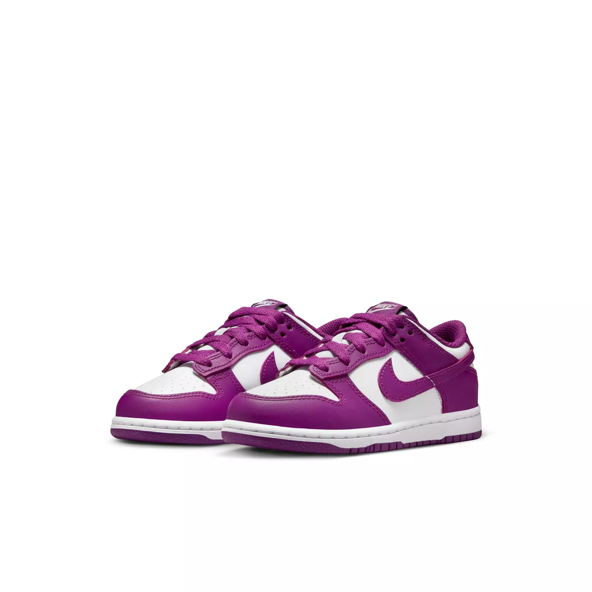 Nike Dunk Low "White/Viotech" Preschool Girls' Shoe - WHITE/PURPLE