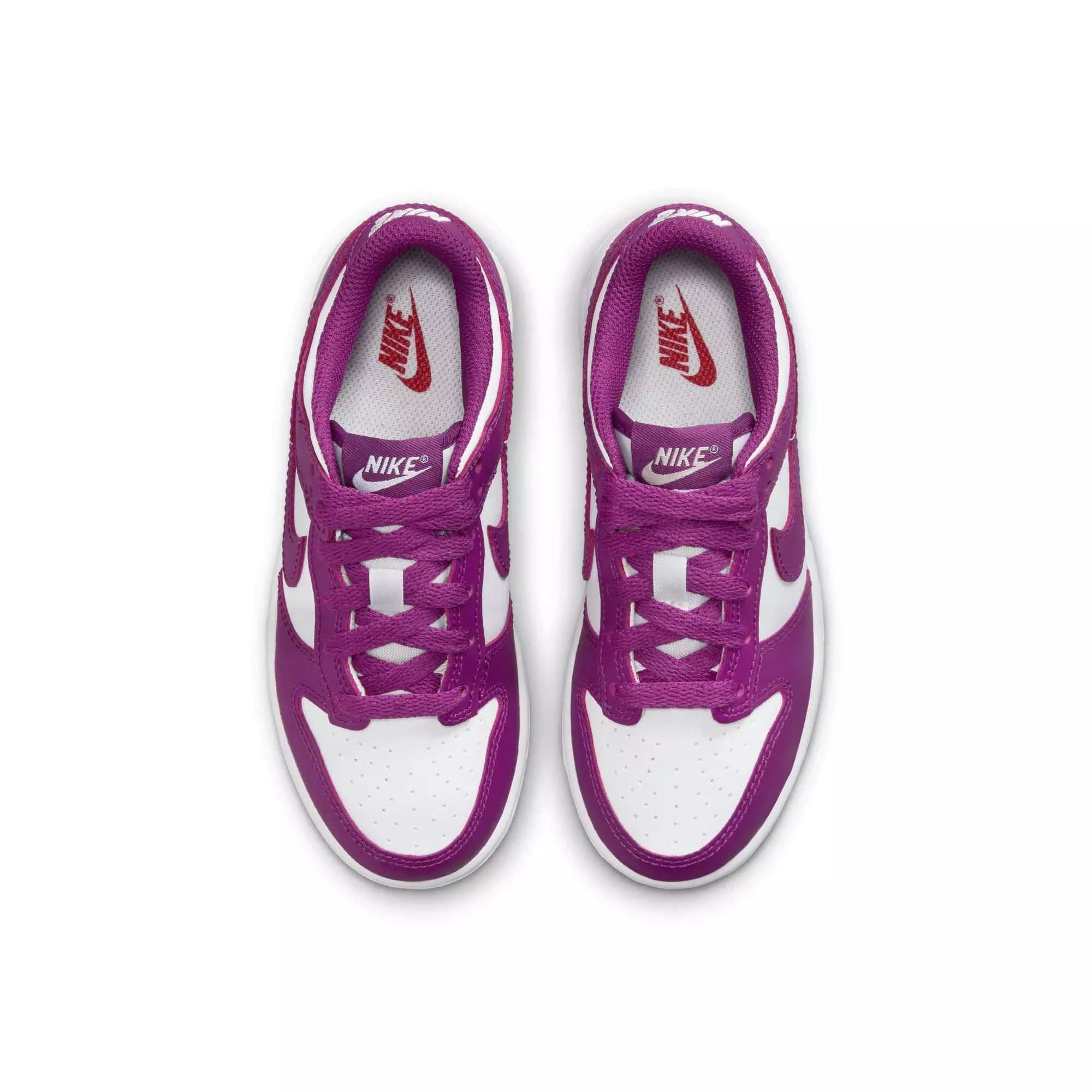 Nike Dunk Low "White/Viotech" Preschool Girls' Shoe - WHITE/PURPLE