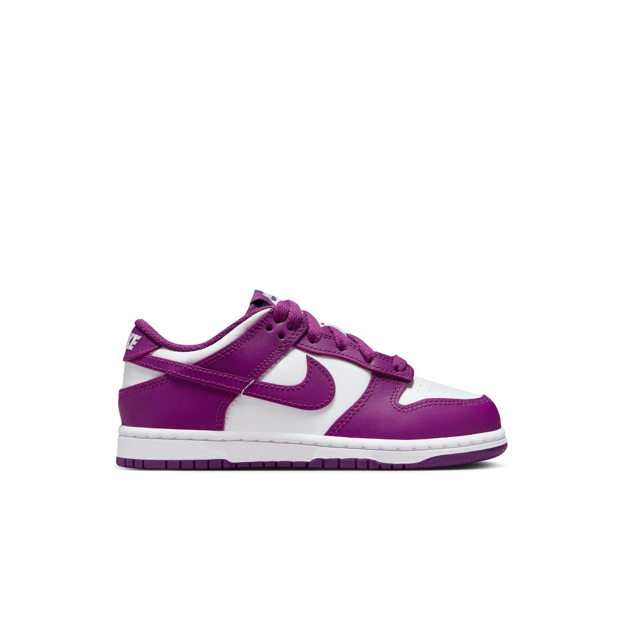 Nike Dunk Low Preschool Girls' "White/Viotech" Shoe