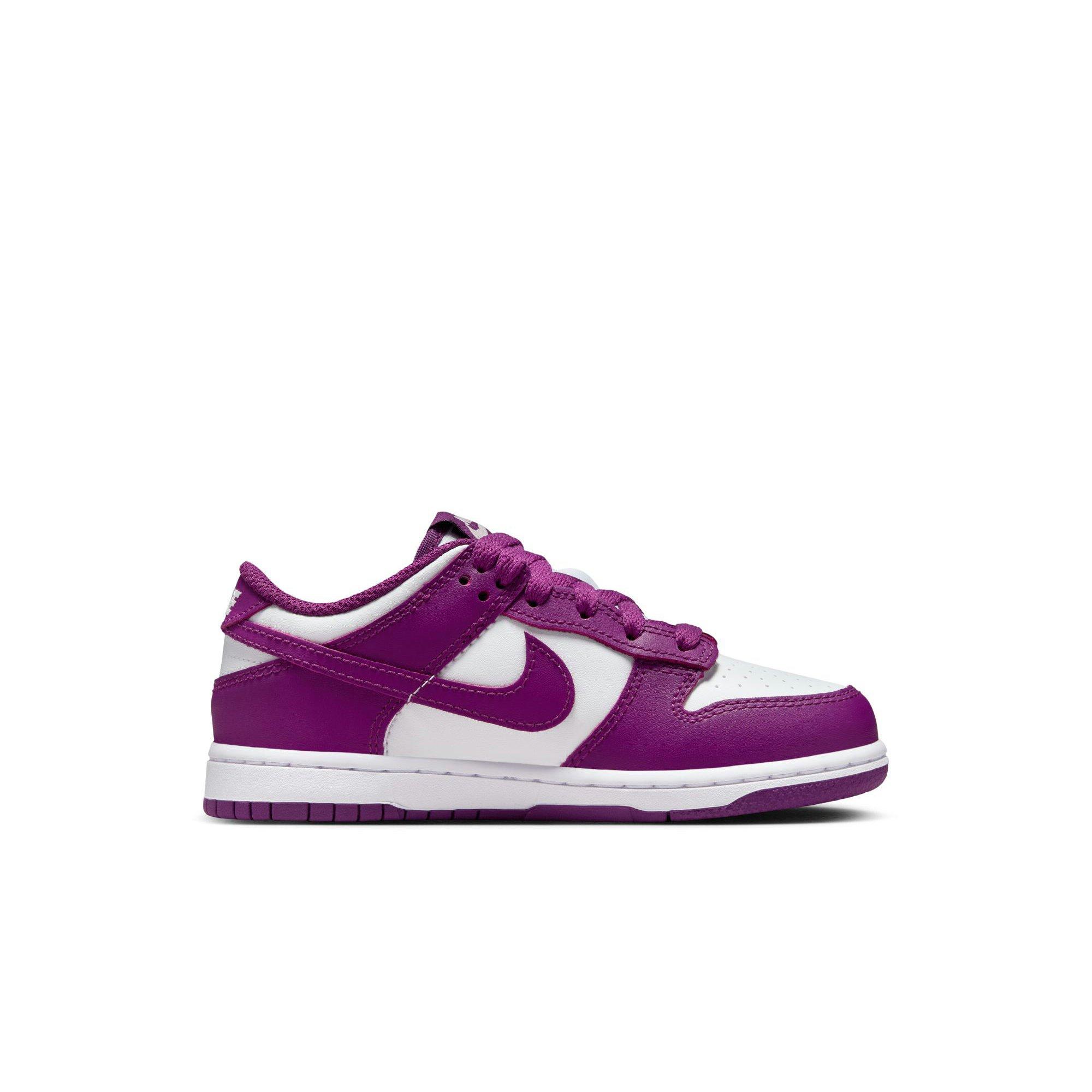 Nike Dunk Low Preschool Girls' "White/Viotech" Shoe