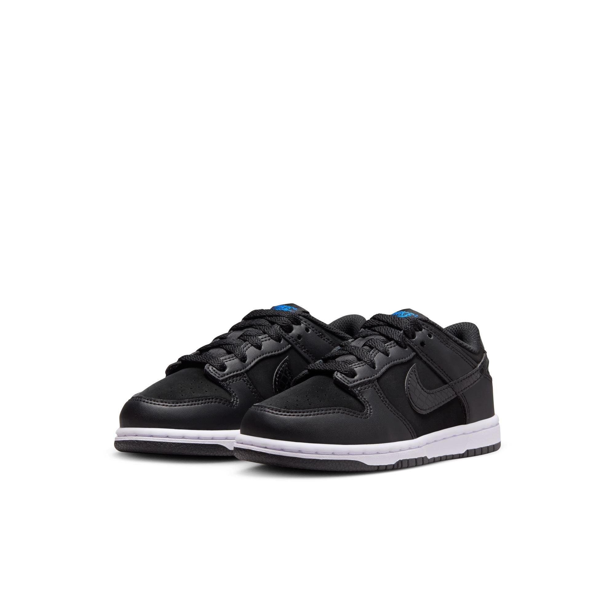 Nike Dunk Low SE "Black/White/Game Royal" Preschool Kids' Shoe - BLACK/WHITE Thumbnail View 5