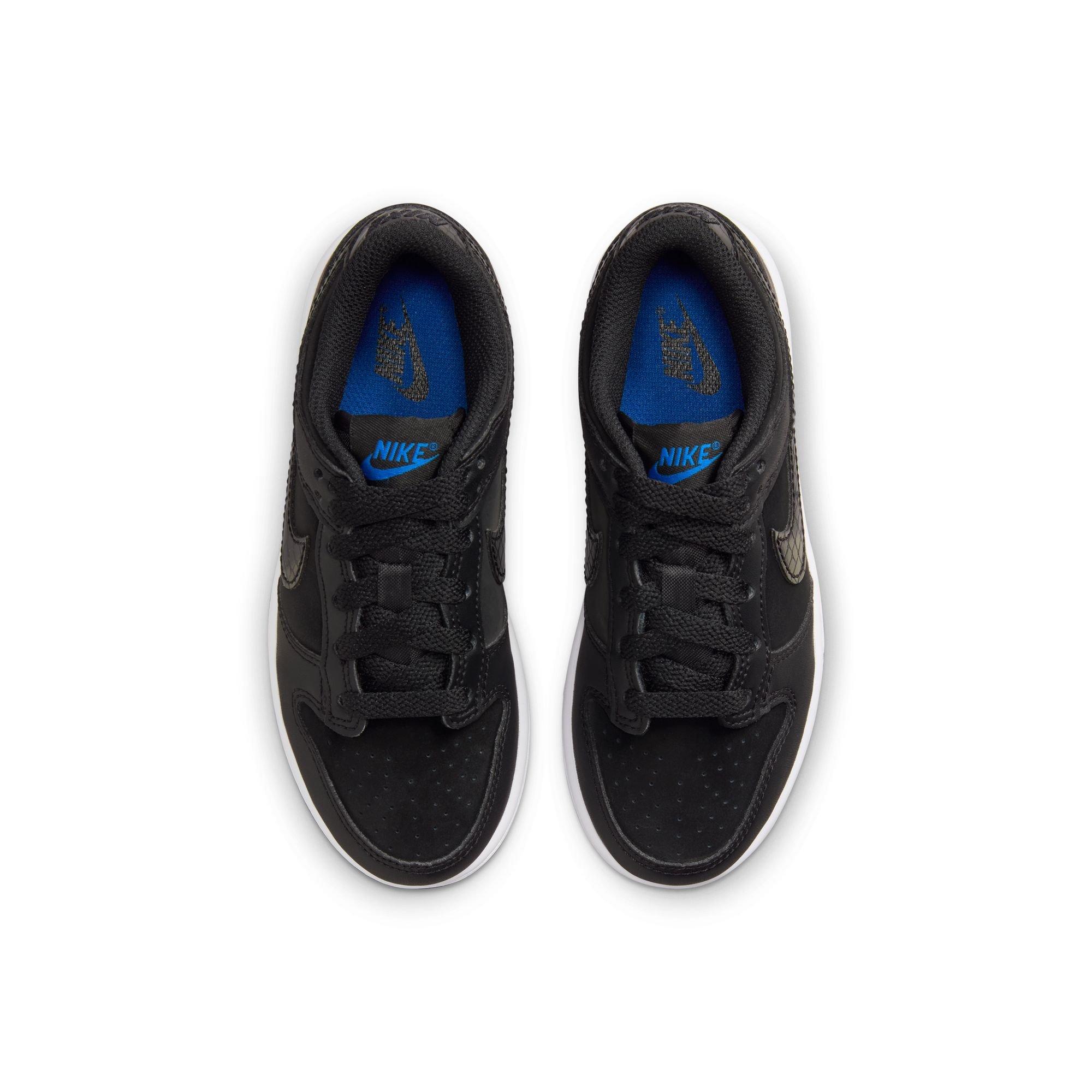 Nike Dunk Low SE "Black/White/Game Royal" Preschool Kids' Shoe - BLACK/WHITE Thumbnail View 6