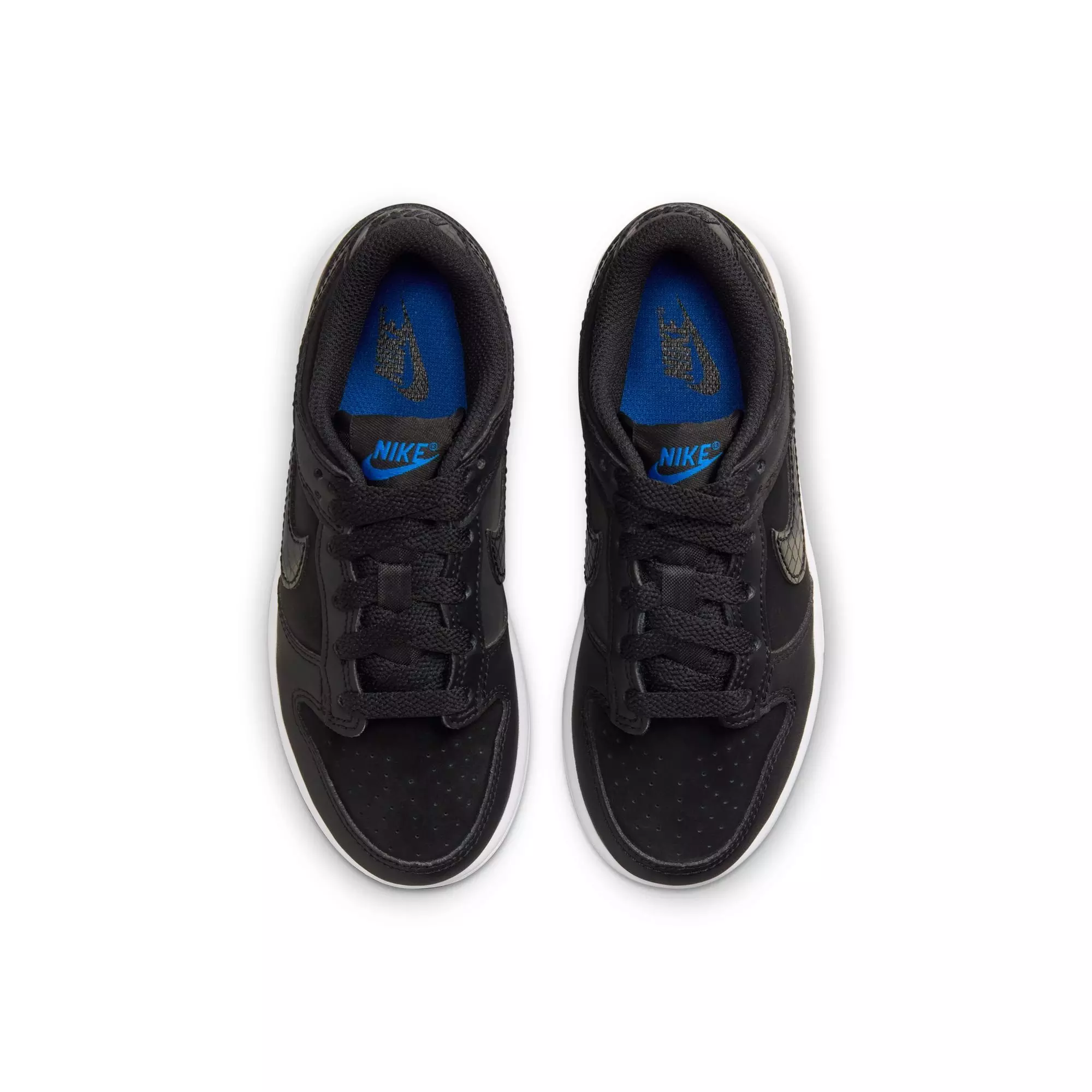 Nike Dunk Low SE "Black/White/Game Royal" Preschool Kids' Shoe - BLACK/WHITE