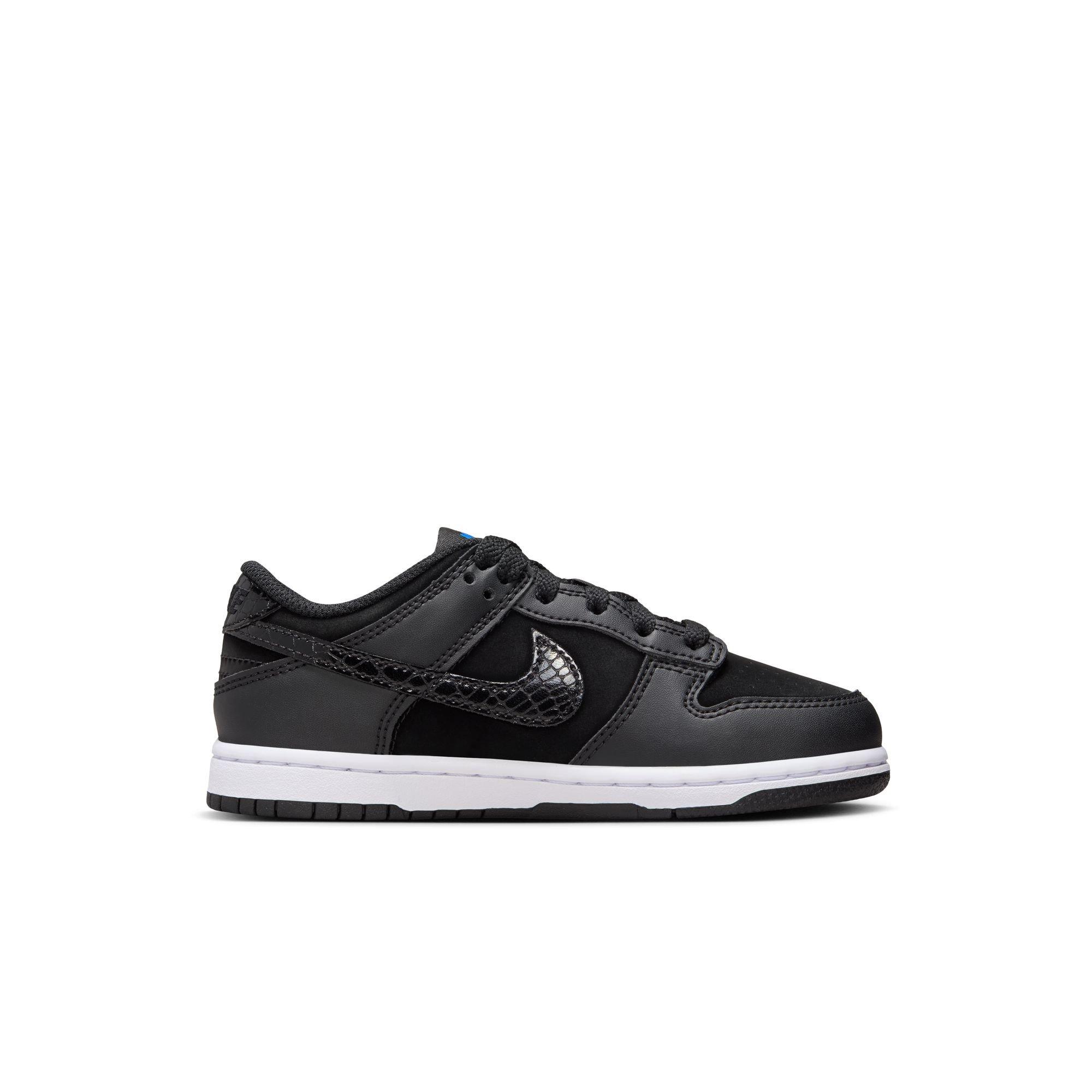 Nike Dunk Low SE "Black/White/Game Royal" Preschool Kids' Shoe - BLACK/WHITE Thumbnail View 2