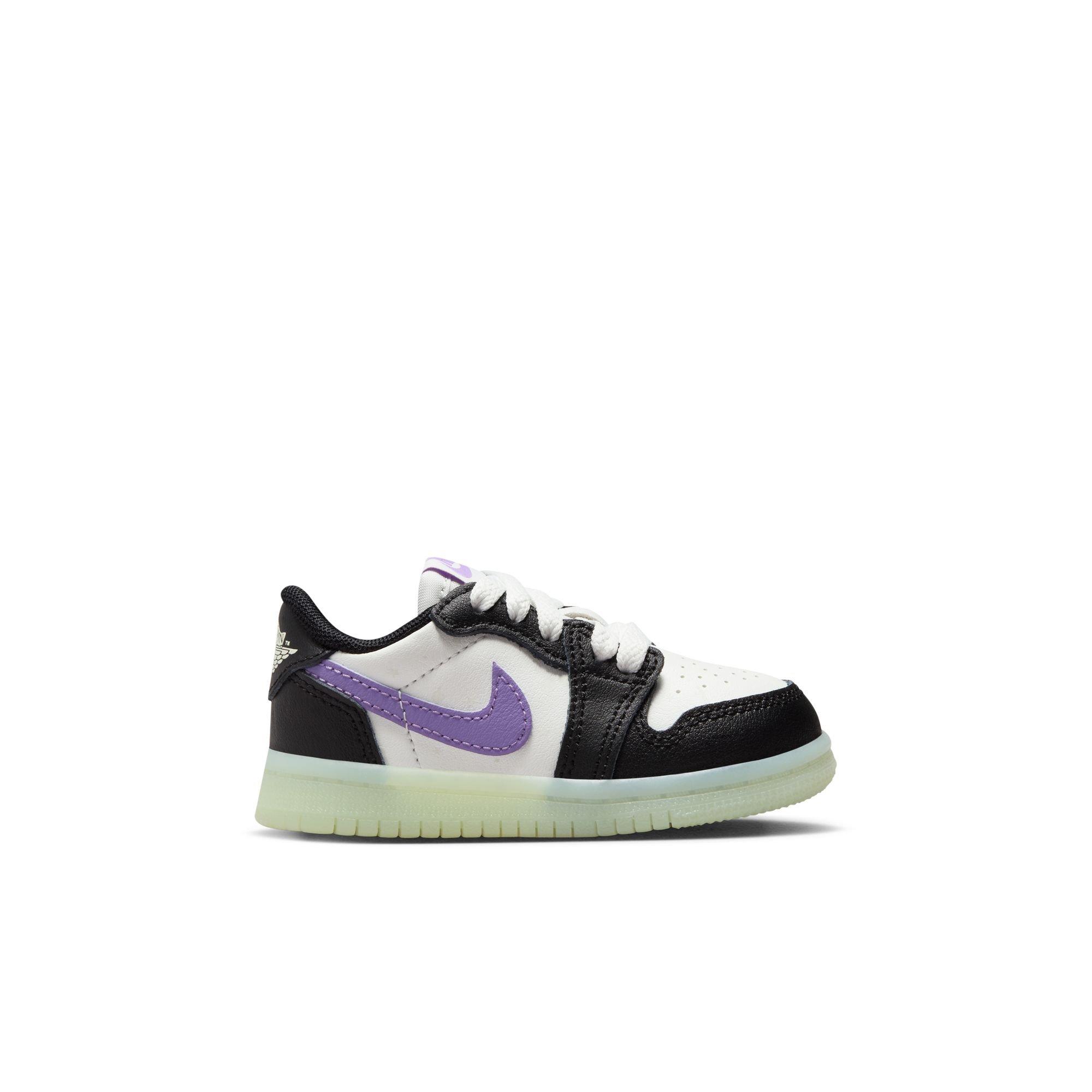 Jordan 1 Retro Low OG "Black Raspberry" Toddler Kids' Shoe - BLACK/BLACK RASPBERRY/VOLT TINT