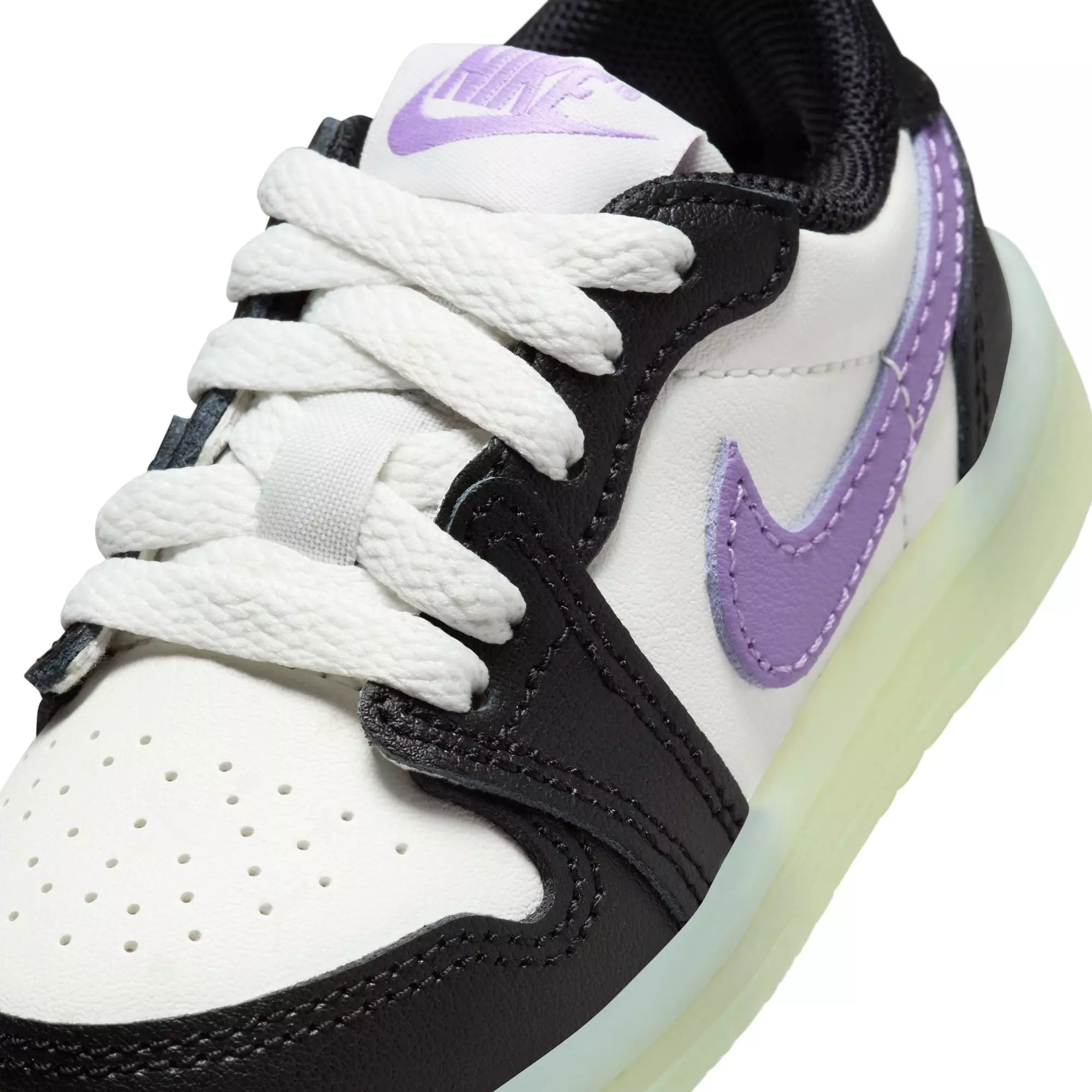 Jordan 1 Retro Low OG "Black Raspberry" Toddler Kids' Shoe - BLACK/BLACK RASPBERRY/VOLT TINT