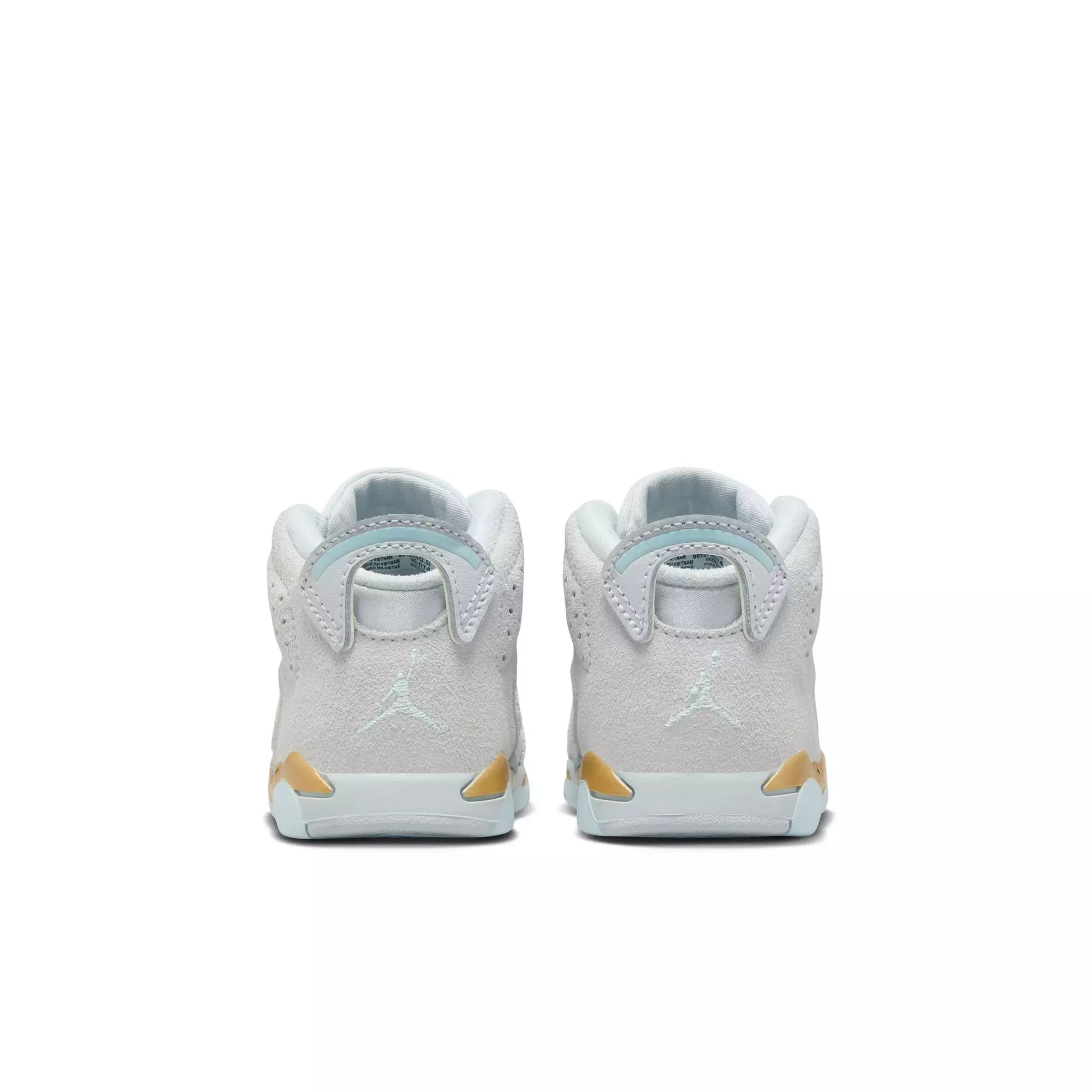 Jordan 6 Retro "Pearl" Toddler Girls' Shoe - PURE PLATINUM/GLACIER BLUE/METALLIC GOLD