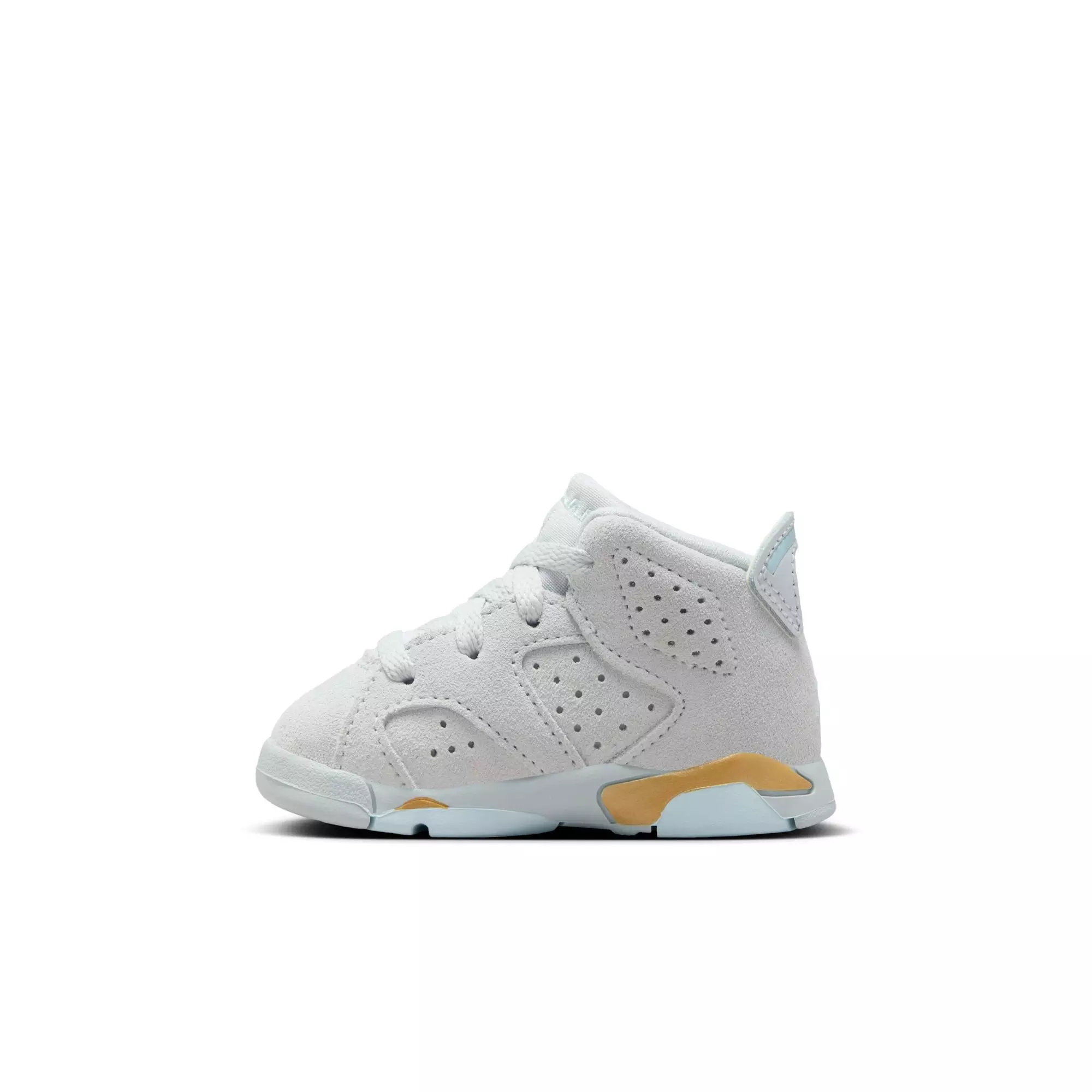 Jordan 6 Retro "Pearl" Toddler Girls' Shoe - PURE PLATINUM/GLACIER BLUE/METALLIC GOLD