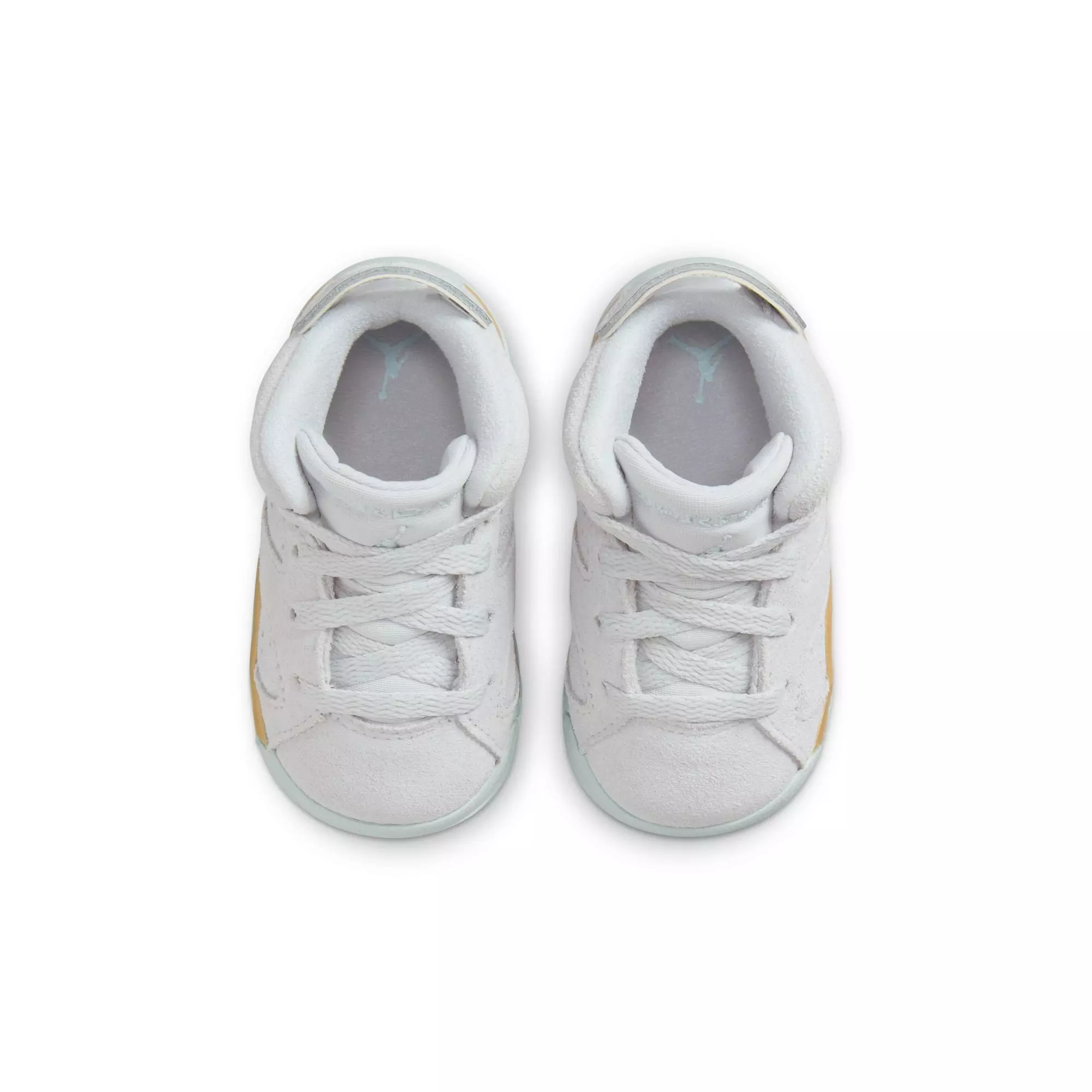 Jordan 6 Retro "Pearl" Toddler Girls' Shoe - PURE PLATINUM/GLACIER BLUE/METALLIC GOLD