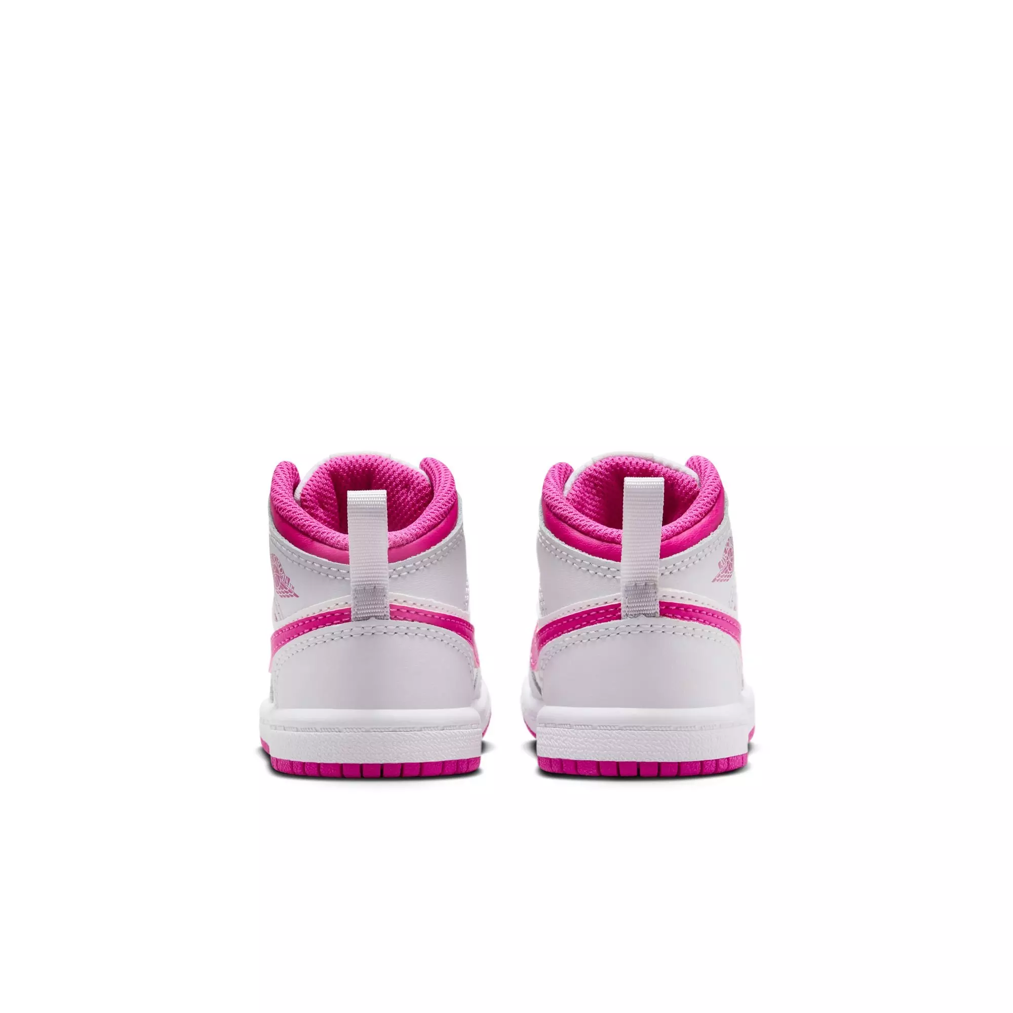 Jordan 1 Mid "Iris Whisper/Fire Pink/White" Toddler Girls' Shoe - WHITE/PINK