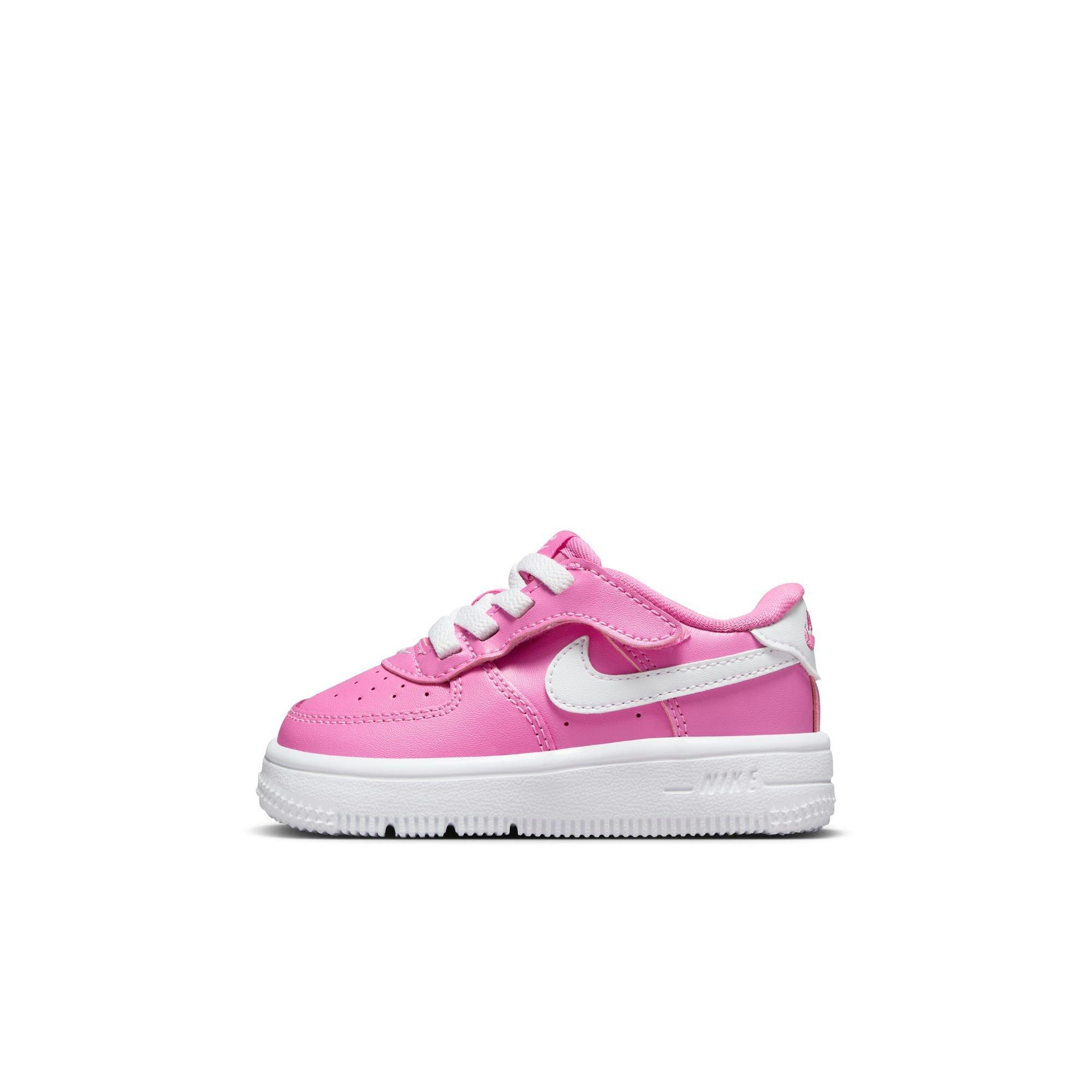 Nike Air Force 1 Low EasyOn Toddler Girls' Playful Pink/White Shoe