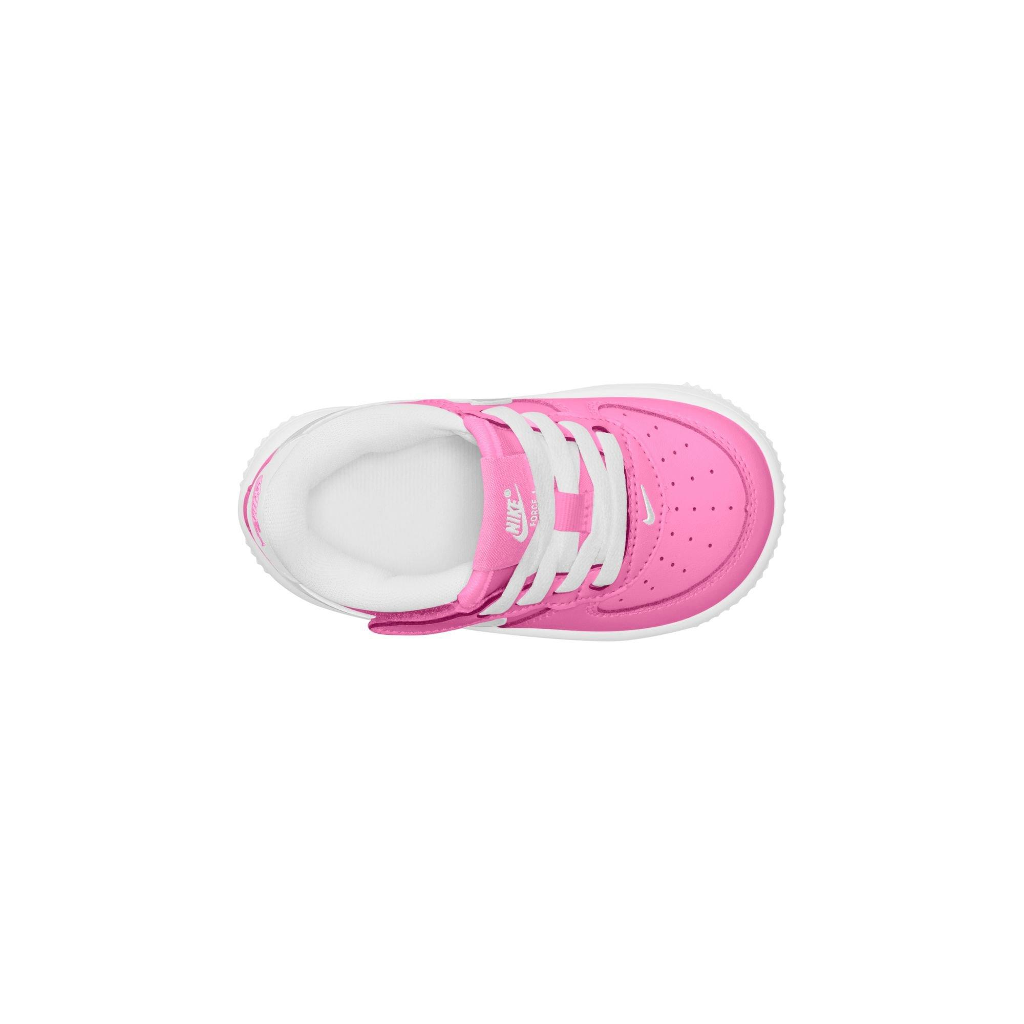 Nike Air Force 1 Low EasyOn Toddler Girls' Playful Pink/White Shoe