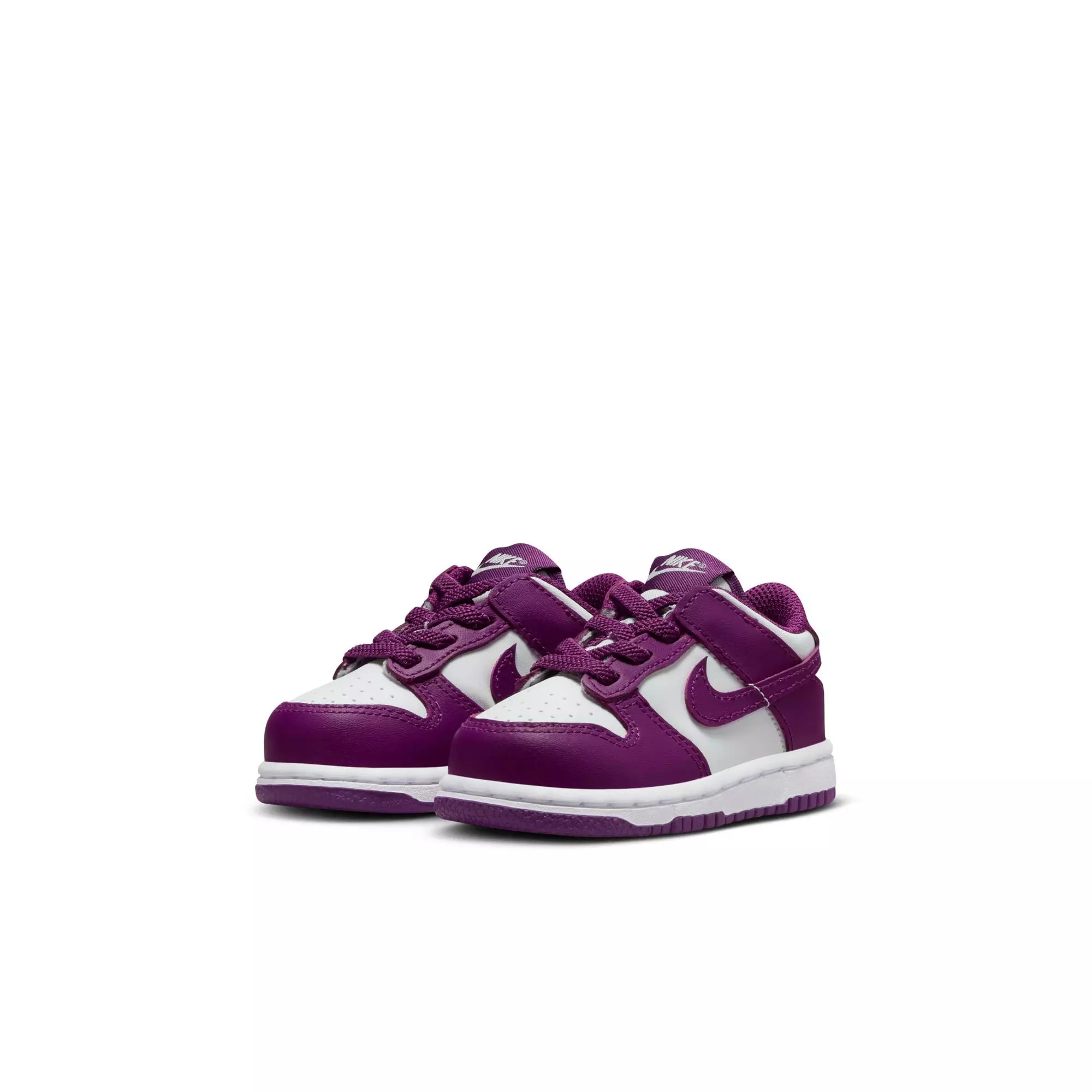 Nike Dunk Low "White/Viotech" Toddler Girls' Shoe - WHITE/PURPLE