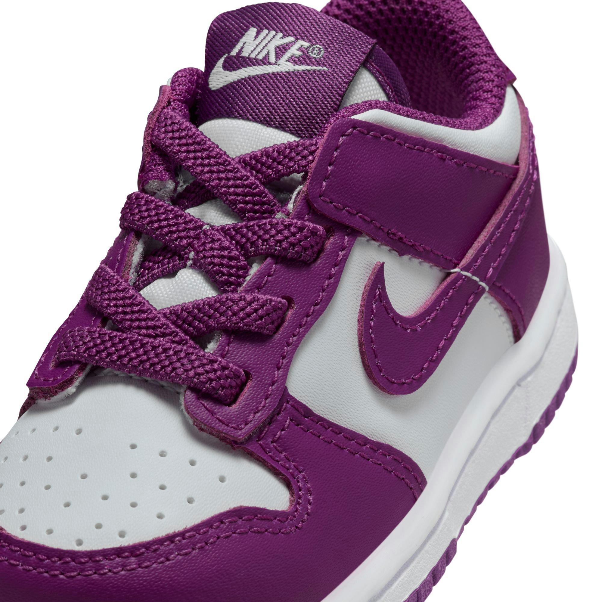 Nike Dunk Low Toddler Girls' "White/Viotech" Shoe