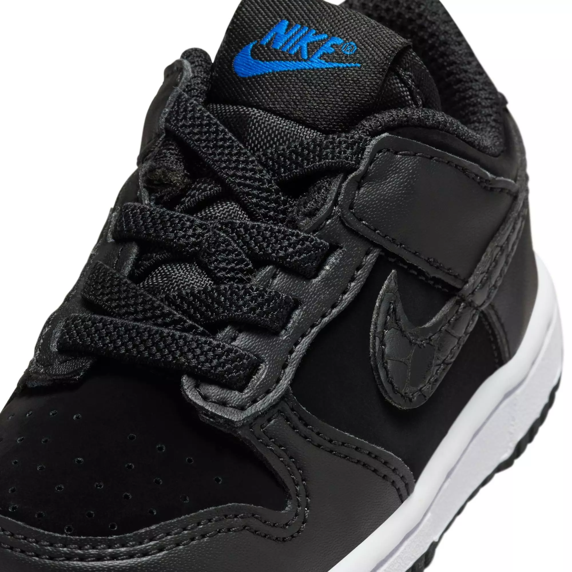 Nike Dunk Low "Black/White/Game Royal" Toddler Kids' Shoe - BLACK/WHITE