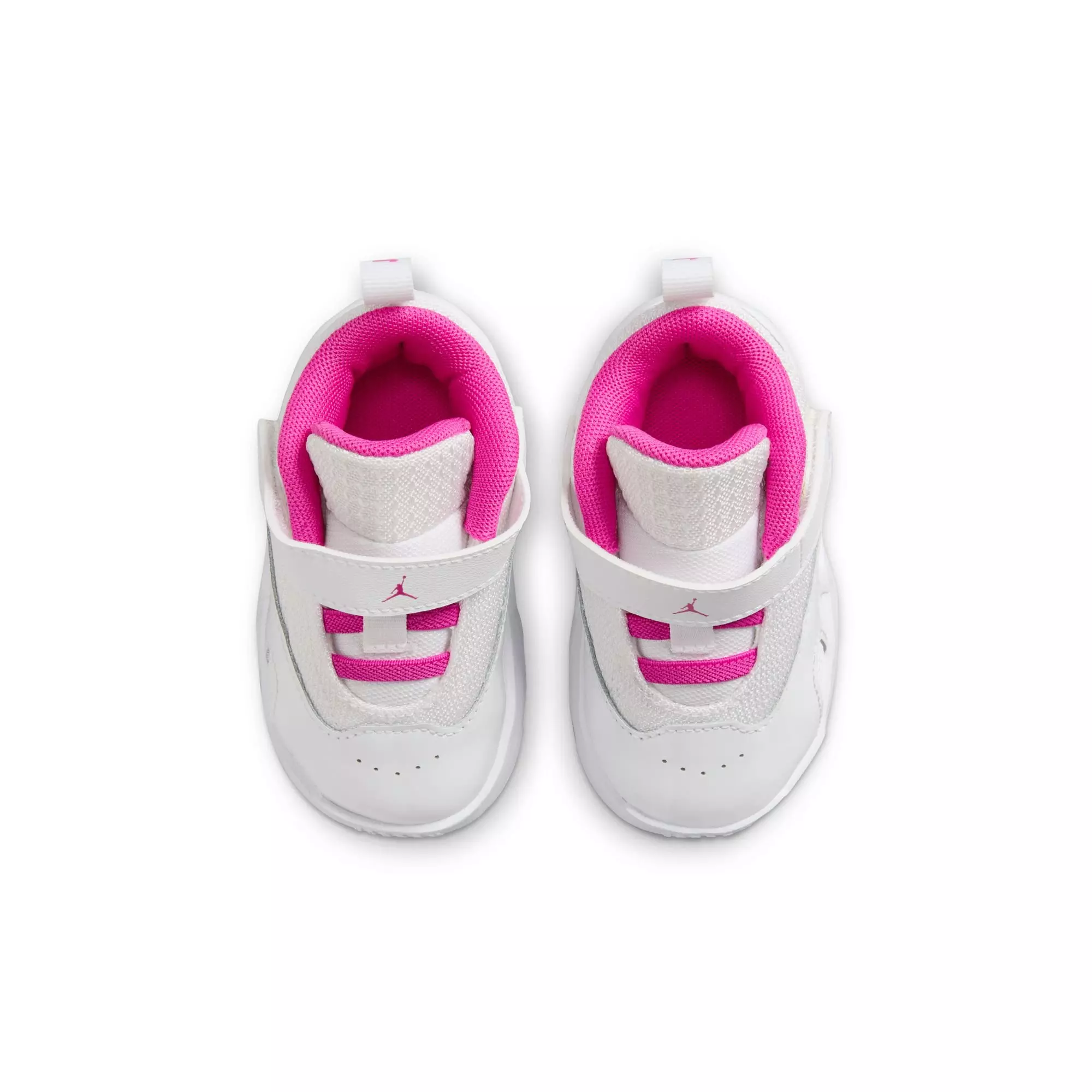 Jordan Max Aura 6 "White/Fire Pink" Toddler Girls' Shoe - WHITE/PINK