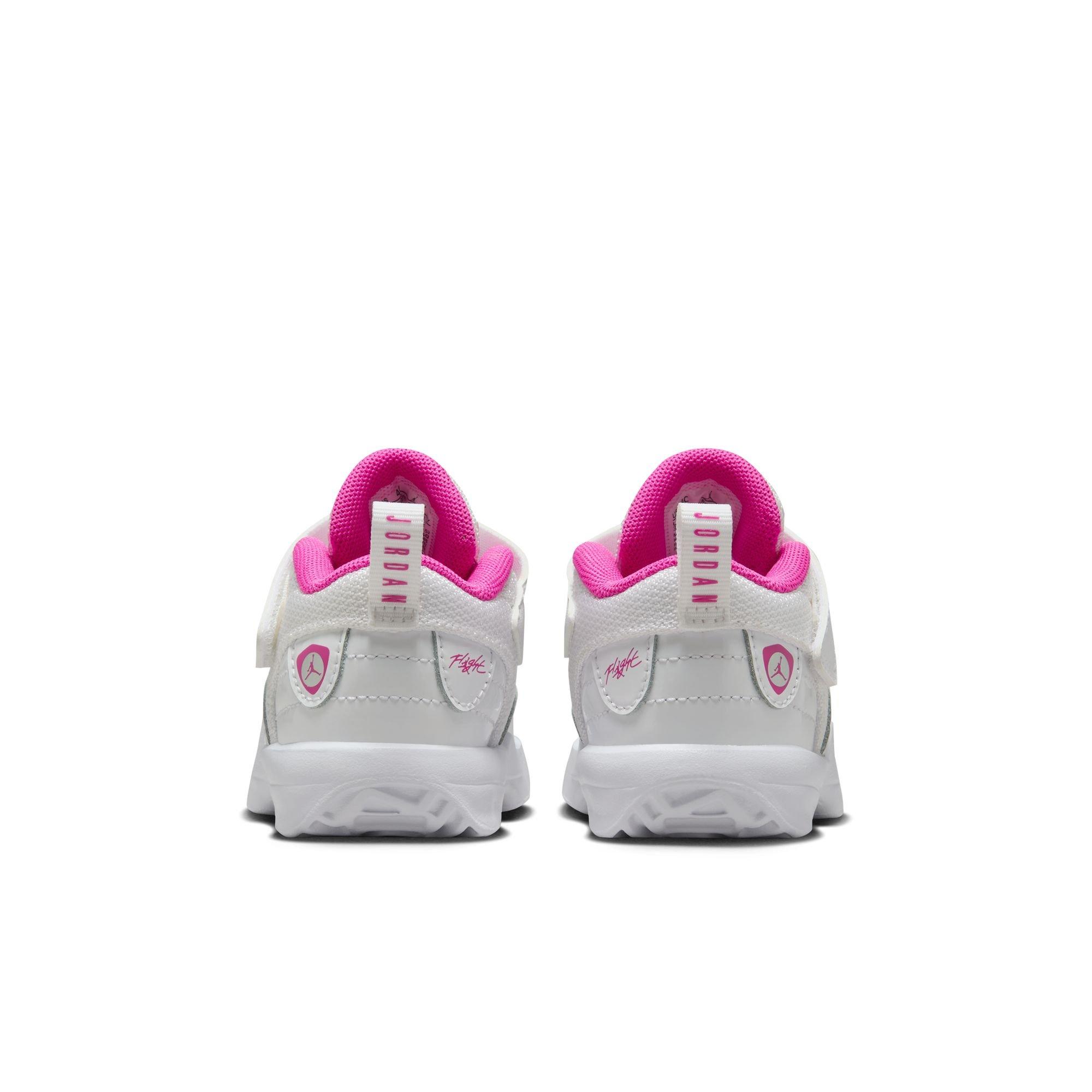 Jordan Max Aura 6 Toddler Girls' White/Fire Pink Shoe