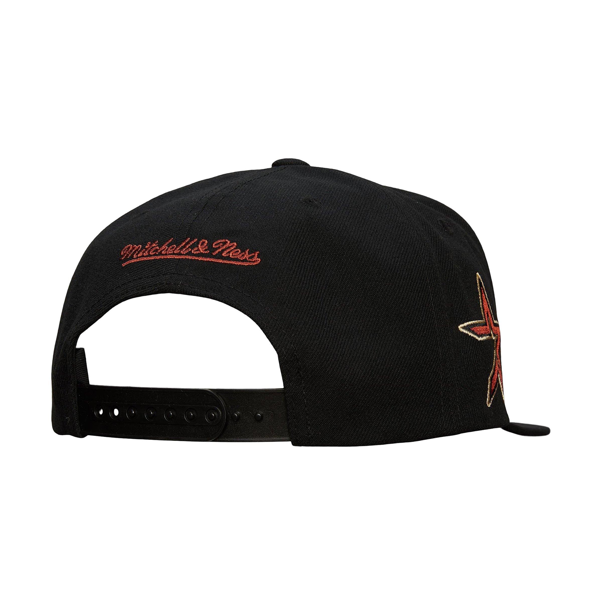 Men's Mitchell & Ness Houston Astros Cooperstown Collection Team Tagged Snapback-Black