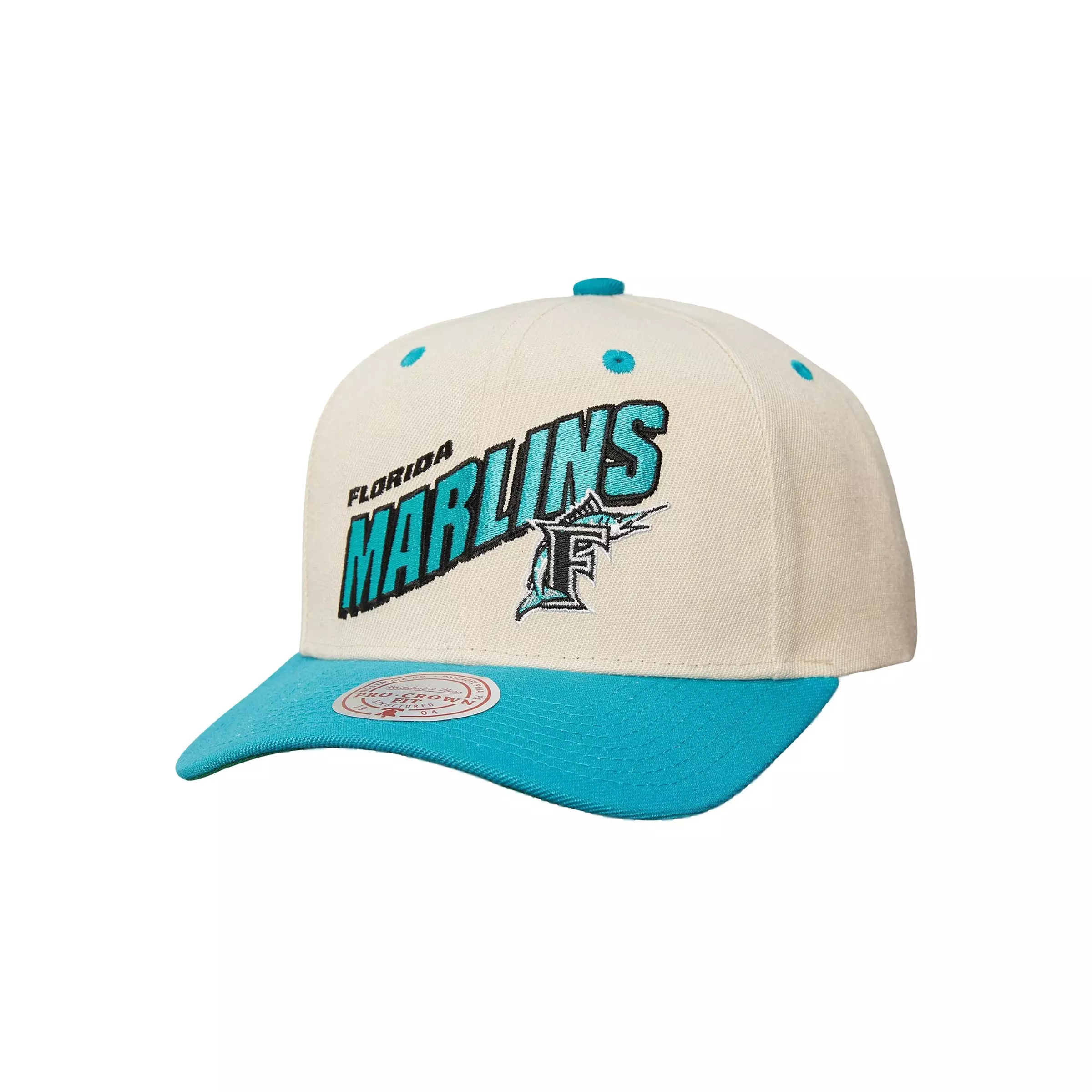 Mitchell & Ness Miami Marlins MLB Retro Type Snapback - CREAM