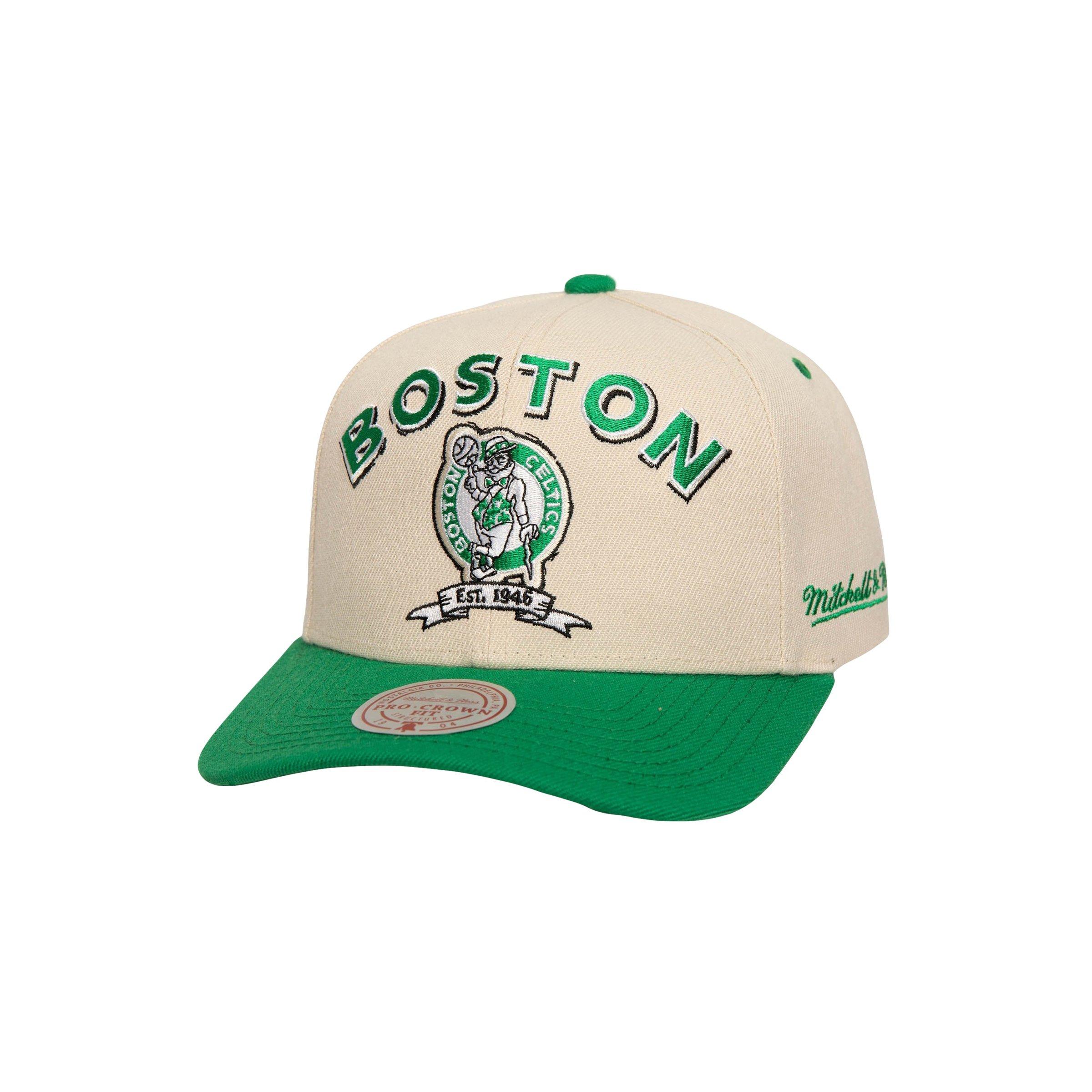 Mitchell and Ness Boston Celtics NBA Defined Snapback Hat - CREAM