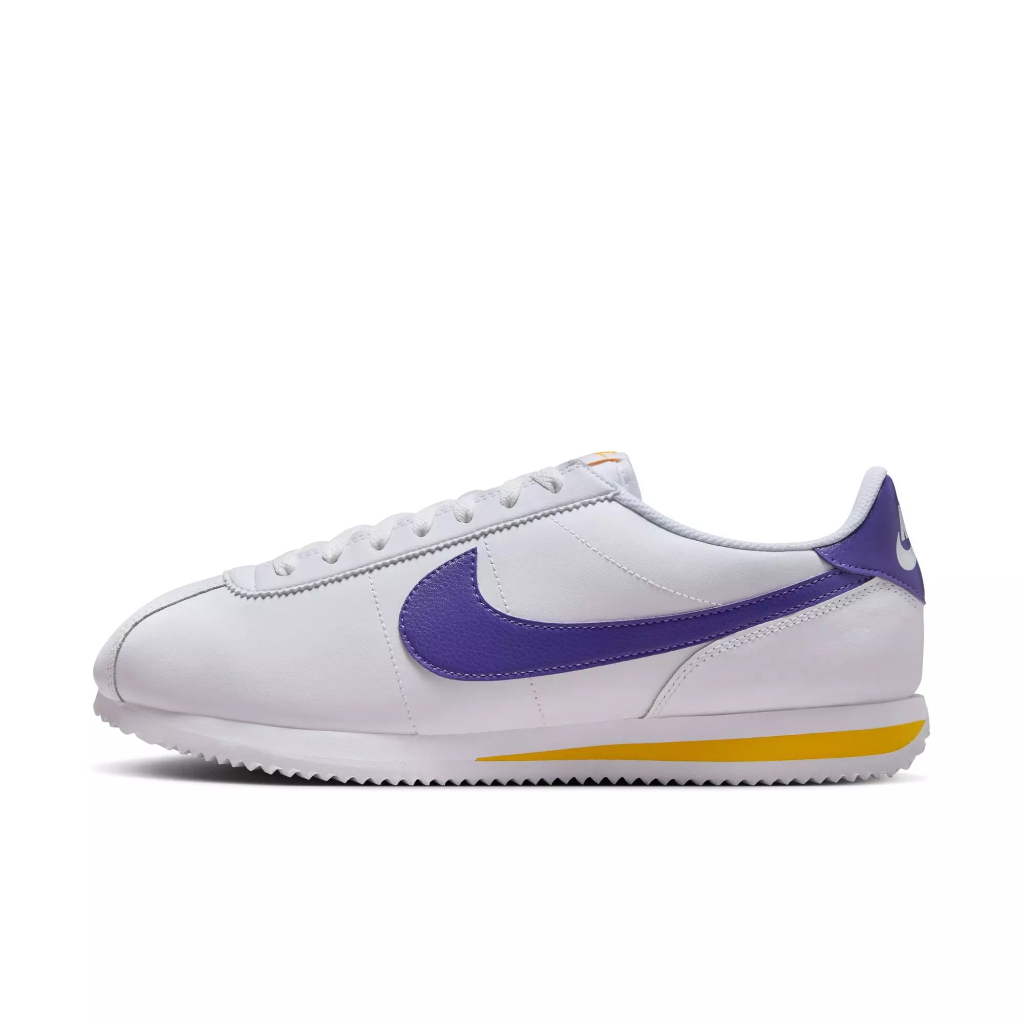 Nike Cortez "White/Varsity Purple/Varsity Maize" Men's Shoe - WHITE/PURPLE