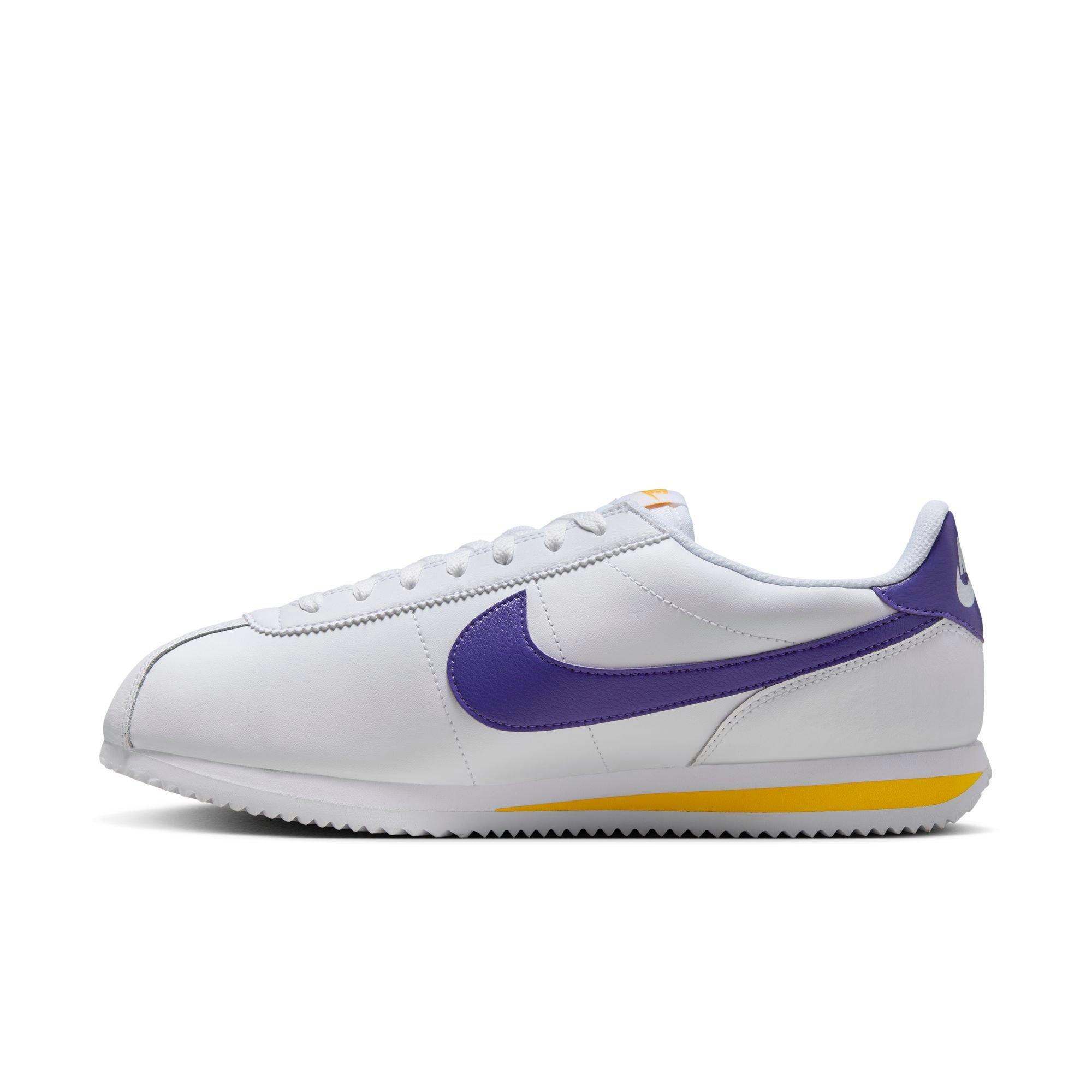 Nike Cortez "White/Varsity Purple/Varsity Maize" Men's Shoe - WHITE/PURPLE Thumbnail View 4