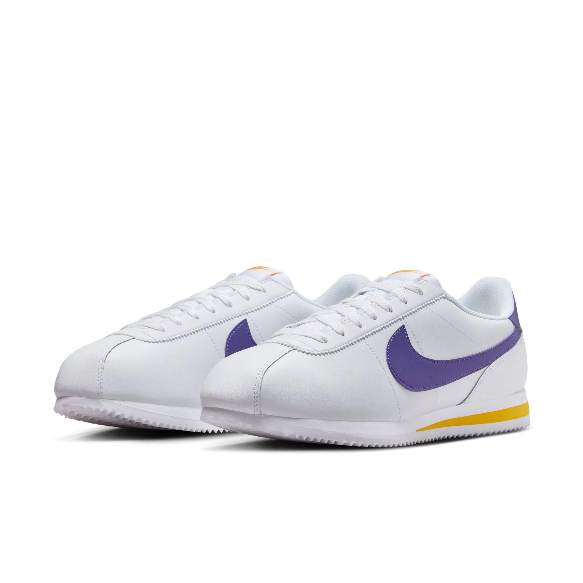 Nike Cortez "White/Varsity Purple/Varsity Maize" Men's Shoe - WHITE/PURPLE Thumbnail View 5