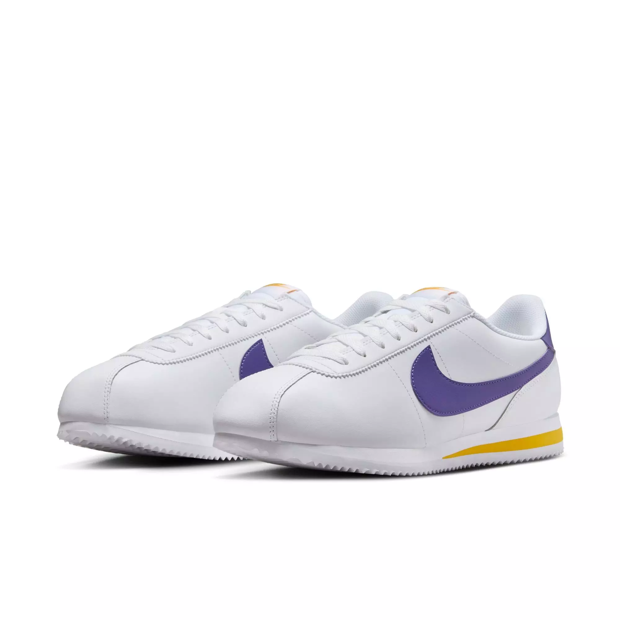 Nike Cortez "White/Varsity Purple/Varsity Maize" Men's Shoe - WHITE/PURPLE