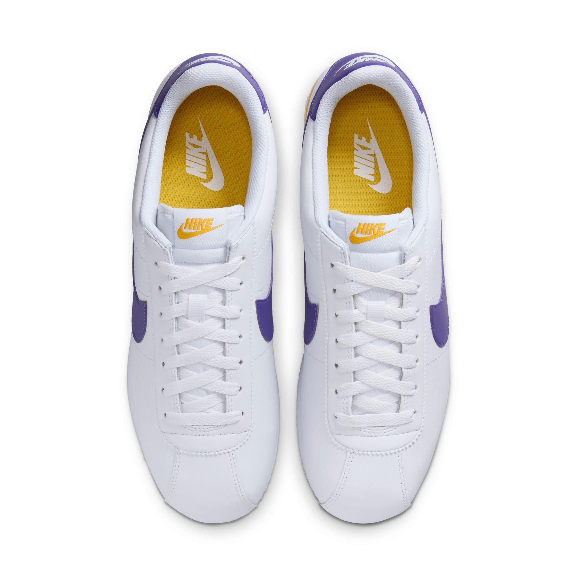 Nike Cortez "White/Varsity Purple/Varsity Maize" Men's Shoe - WHITE/PURPLE Thumbnail View 7