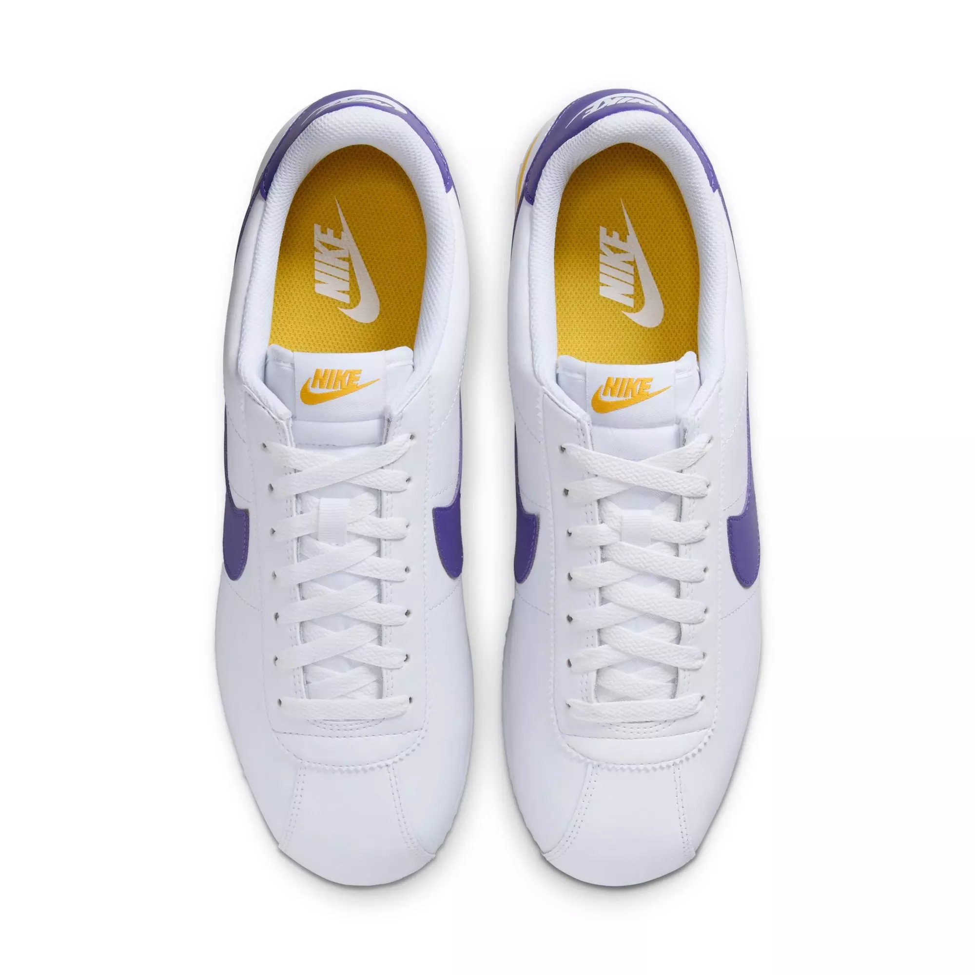 Nike Cortez "White/Varsity Purple/Varsity Maize" Men's Shoe - WHITE/PURPLE
