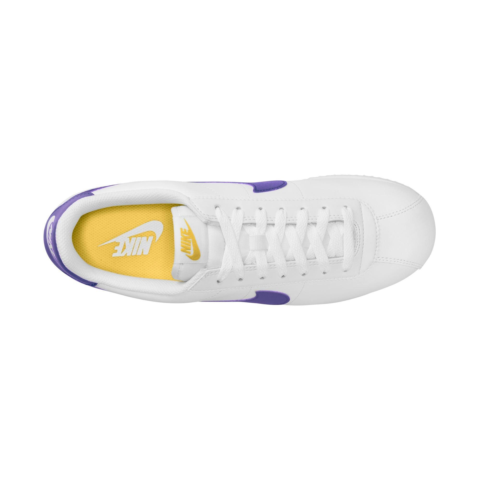 Nike Cortez "White/Varsity Purple/Varsity Maize" Men's Shoe - WHITE/PURPLE Thumbnail View 8