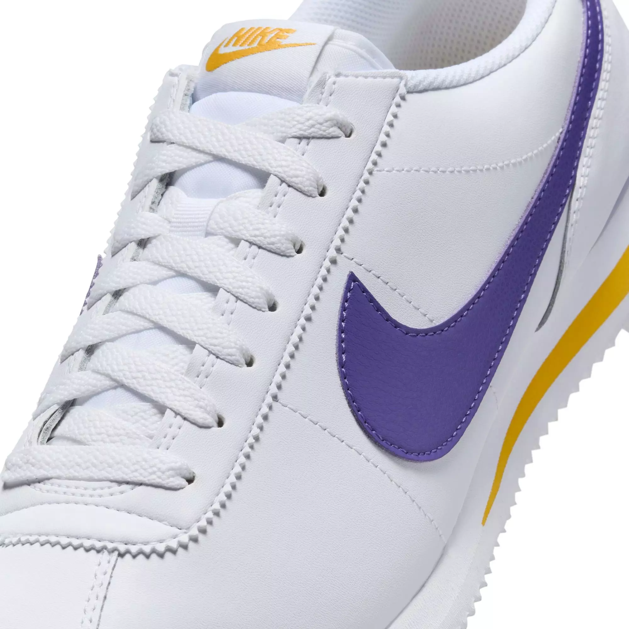 Nike Cortez "White/Varsity Purple/Varsity Maize" Men's Shoe - WHITE/PURPLE