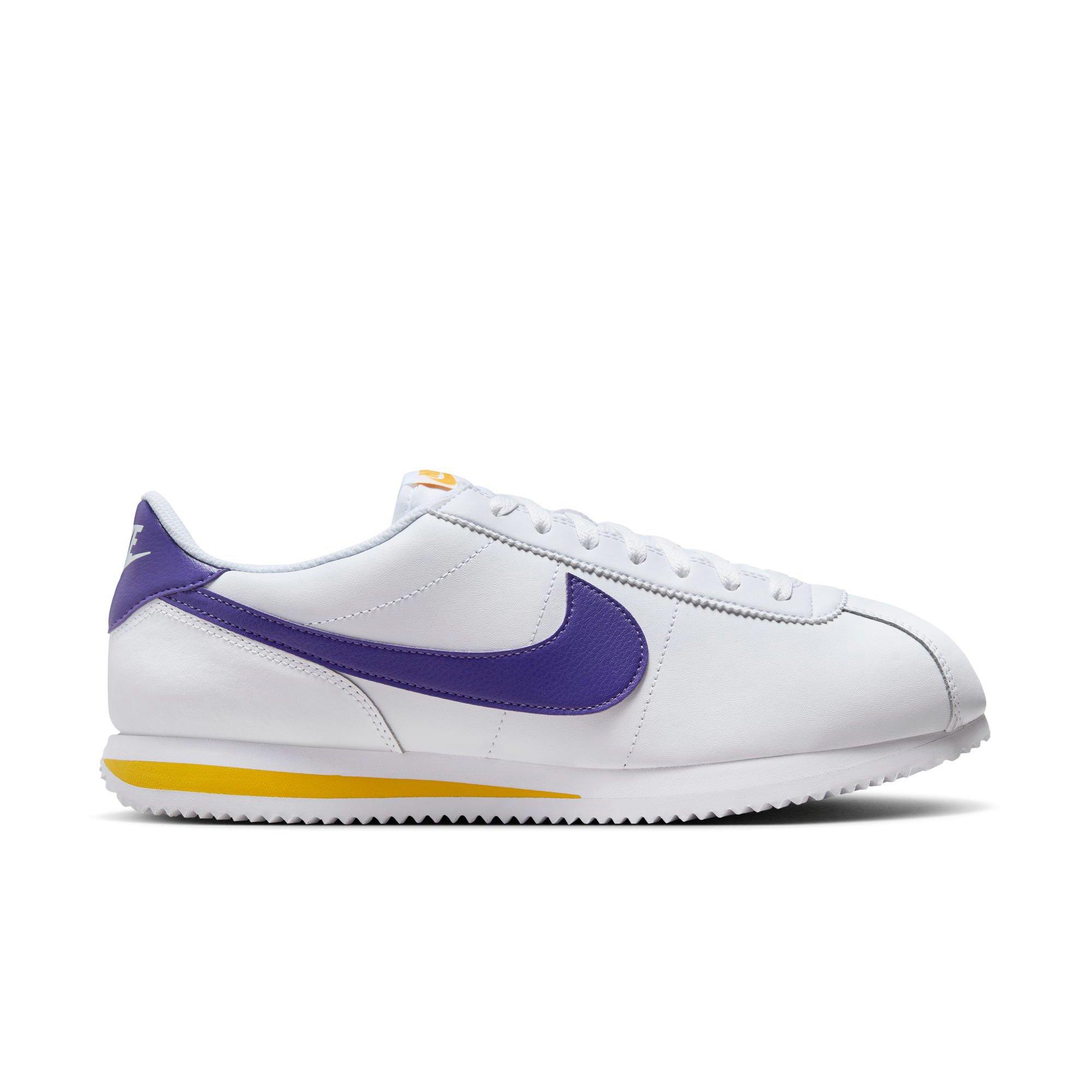 Nike Cortez "White/Varsity Purple/Varsity Maize" Men's Shoe - WHITE/PURPLE Thumbnail View 1