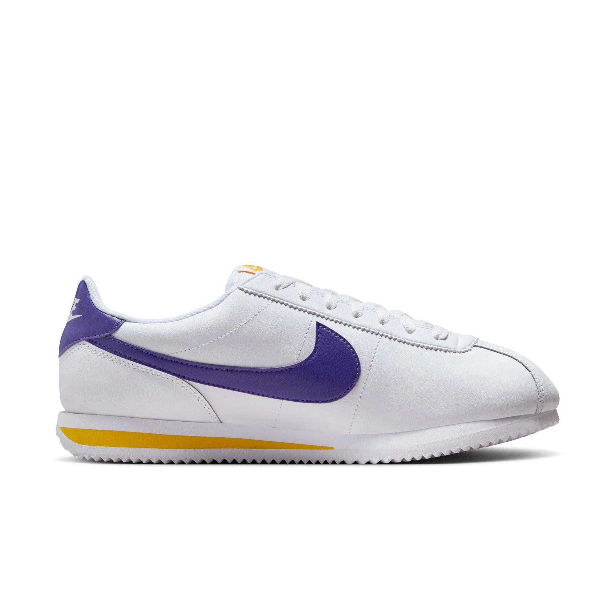 Nike Cortez "White/Varsity Purple/Varsity Maize" Men's Shoe - WHITE/PURPLE Thumbnail View 2