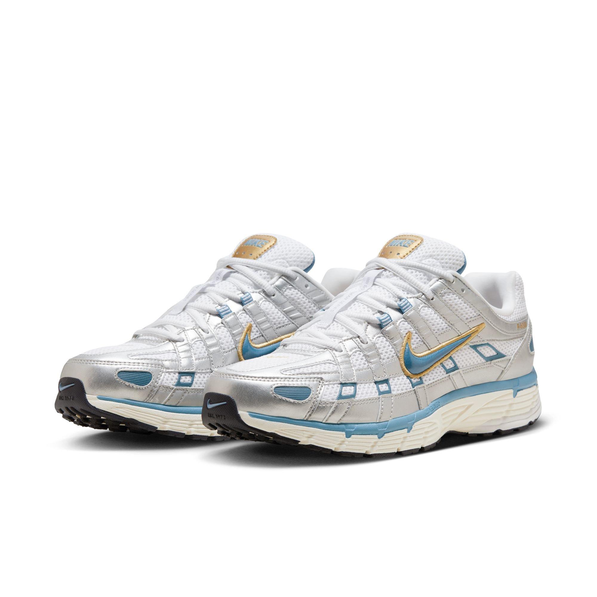 Nike P-6000 "White/Aegean Storm/Metallic Silver" Men's Shoe - WHITE/BLUE/SILVER Thumbnail View 5