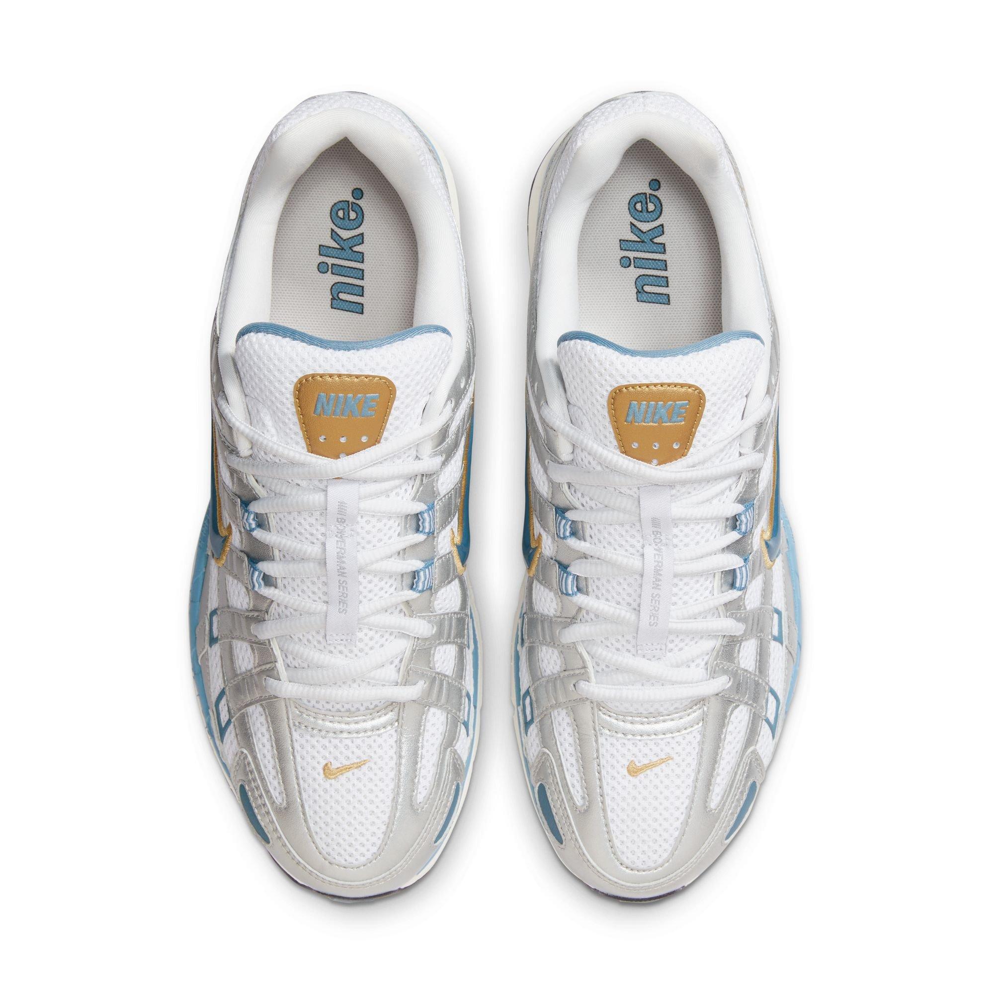 Nike P-6000 "White/Aegean Storm/Metallic Silver" Men's Shoe - WHITE/BLUE/SILVER Thumbnail View 7