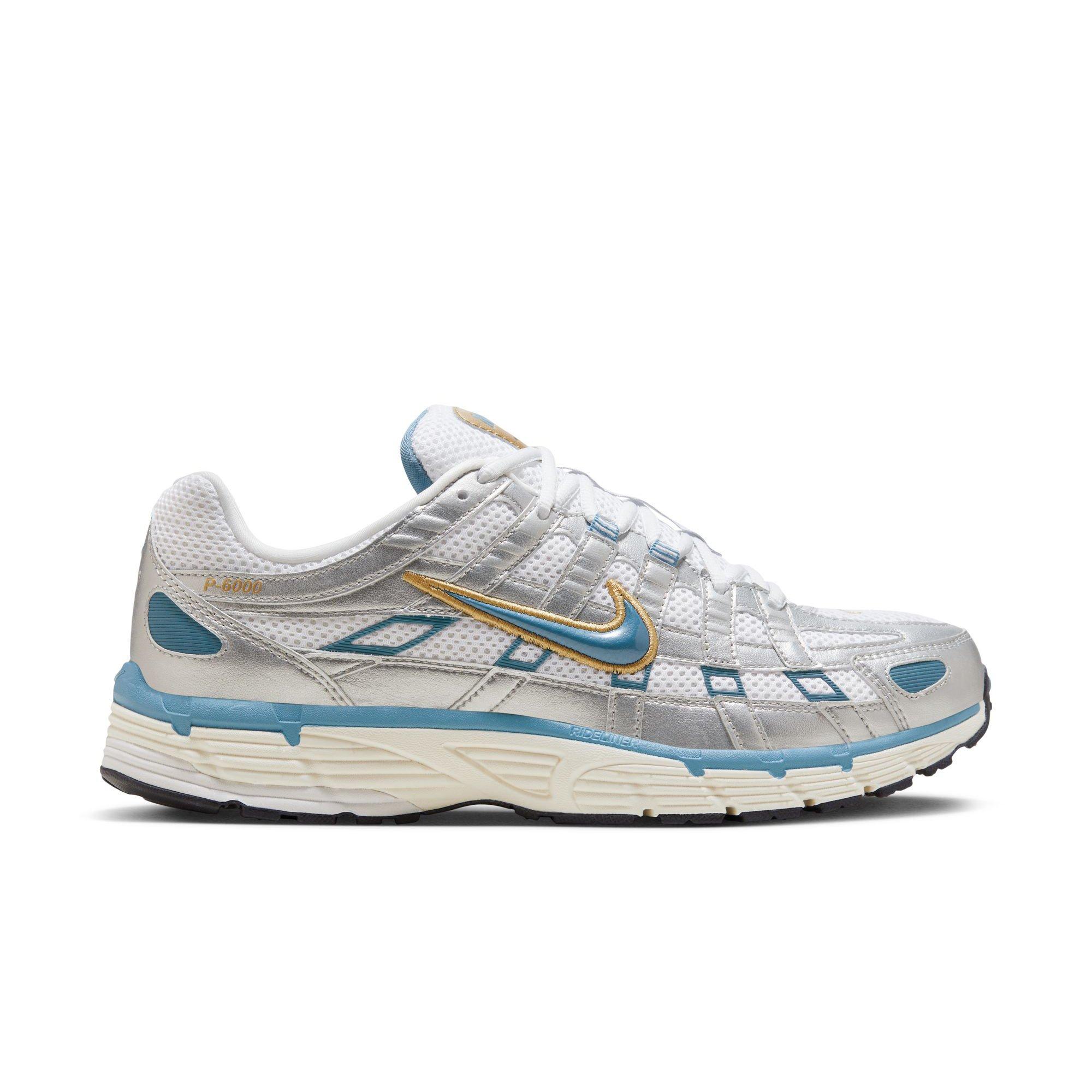 Nike P-6000 "White/Aegean Storm/Metallic Silver" Men's Shoe - WHITE/BLUE/SILVER Thumbnail View 1
