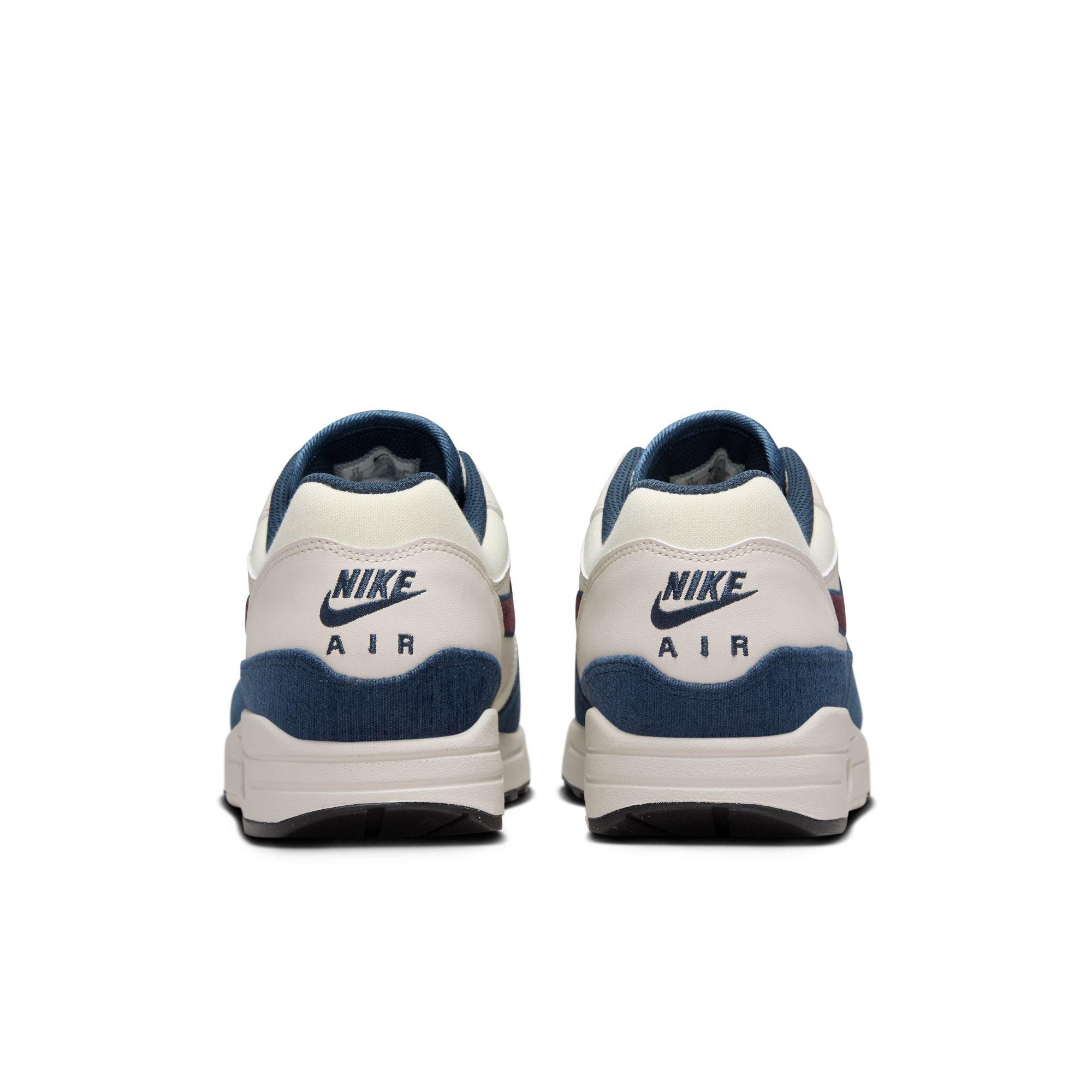Nike Air Max 1 "Coconut Milk/Burgundy Crush/Armory Navy" Men's Shoe - CREAM/RED Thumbnail View 6