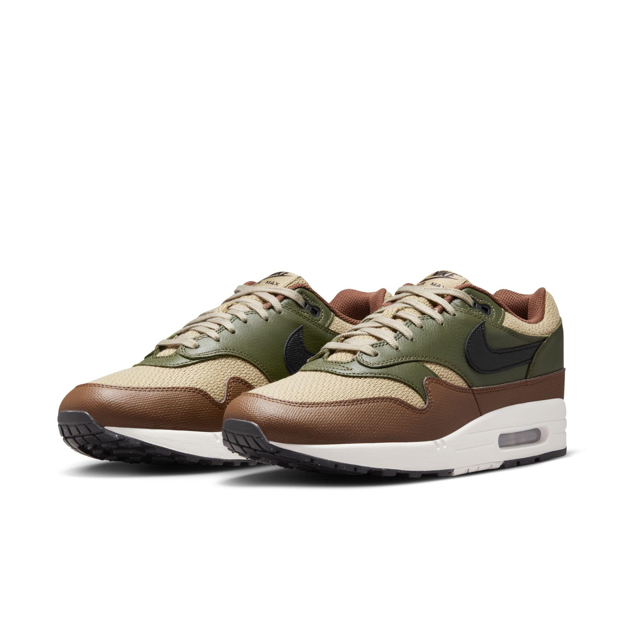 Nike Air Max 1 Essential Premium "Neutral Olive/Black/Cargo Khaki" Men's Shoe - OLIVE/BLACK Thumbnail View 5